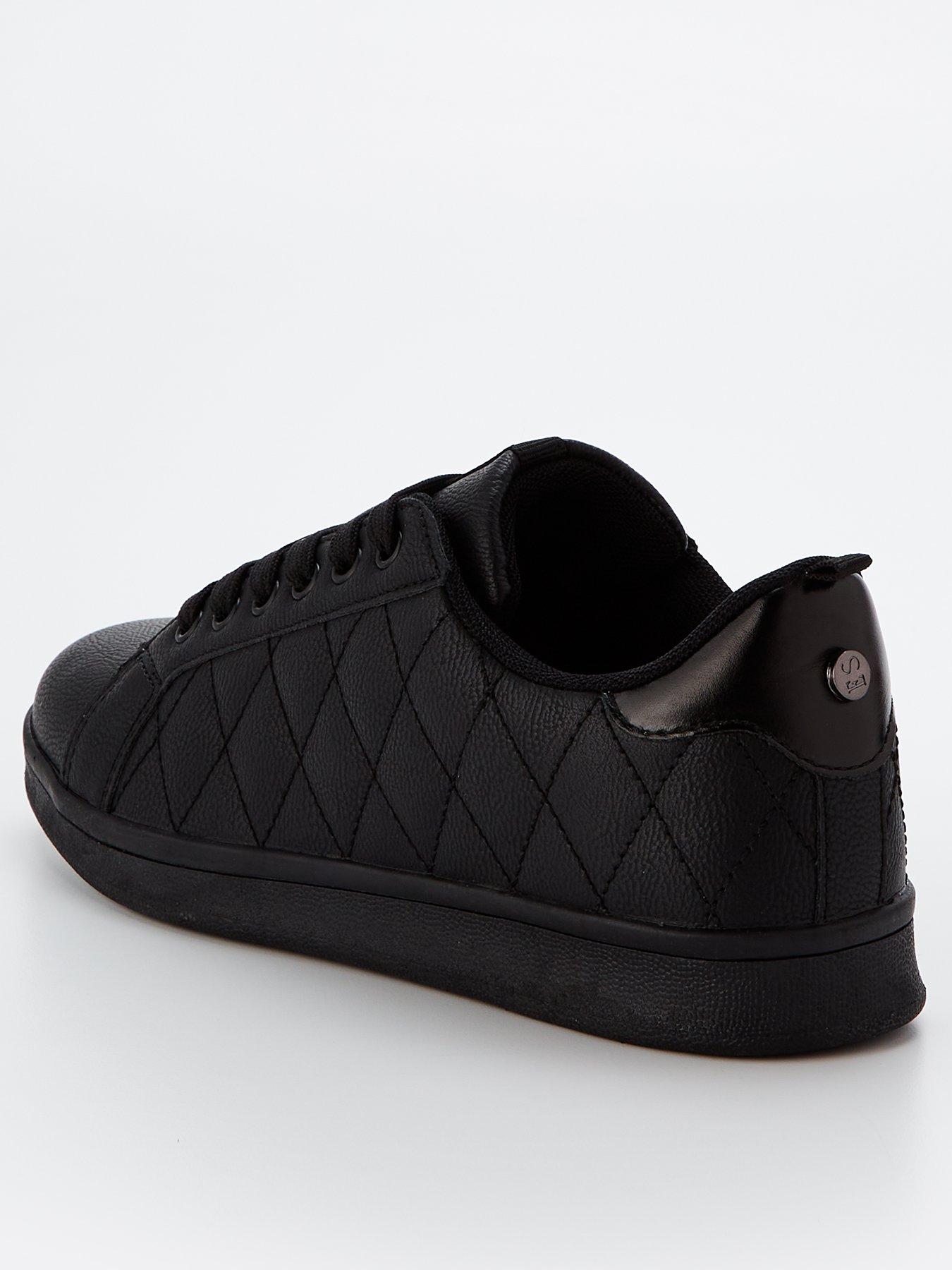 elle-sport-quilted-cup-sole-trainer-blackback