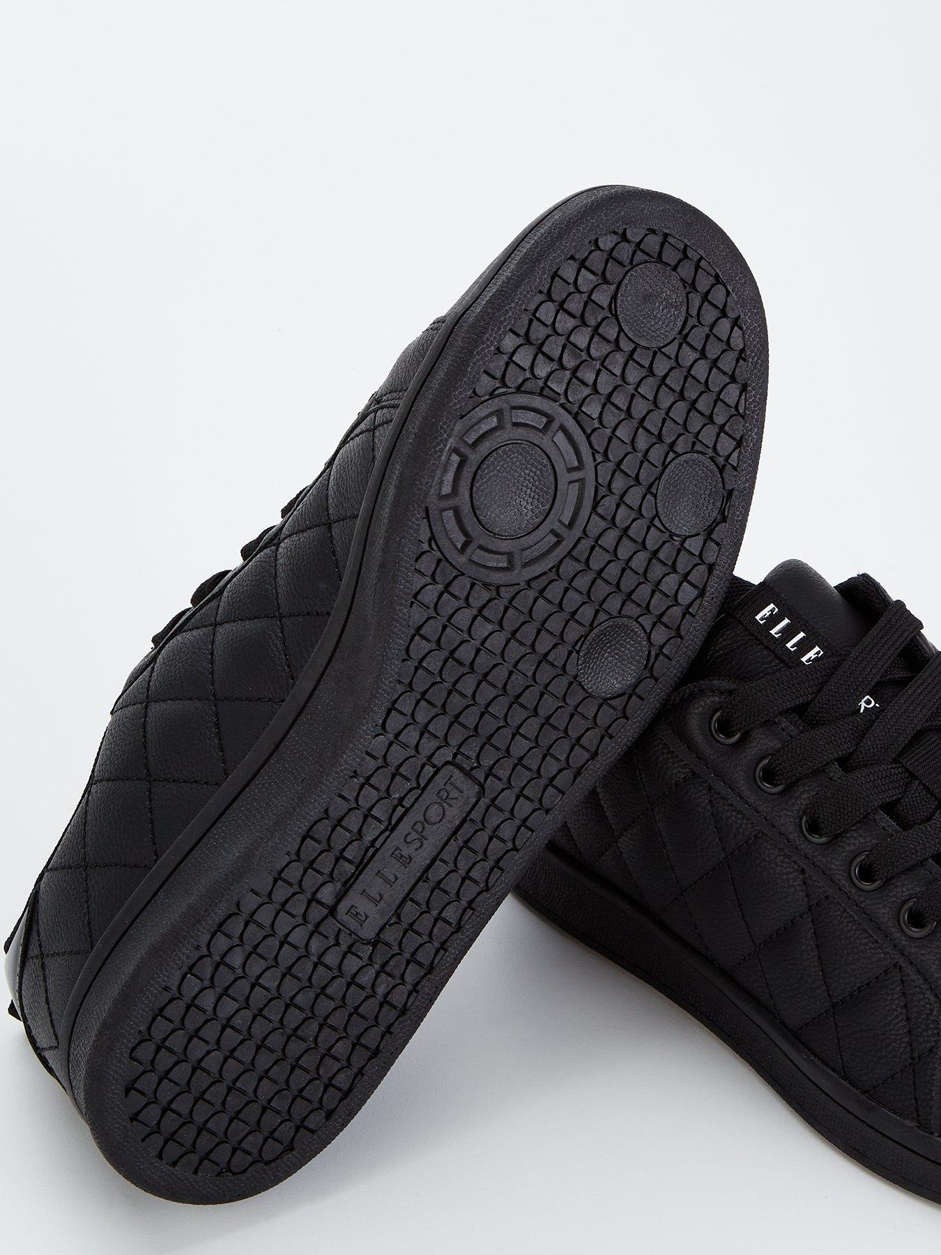 elle-sport-quilted-cup-sole-trainer-blackdetail