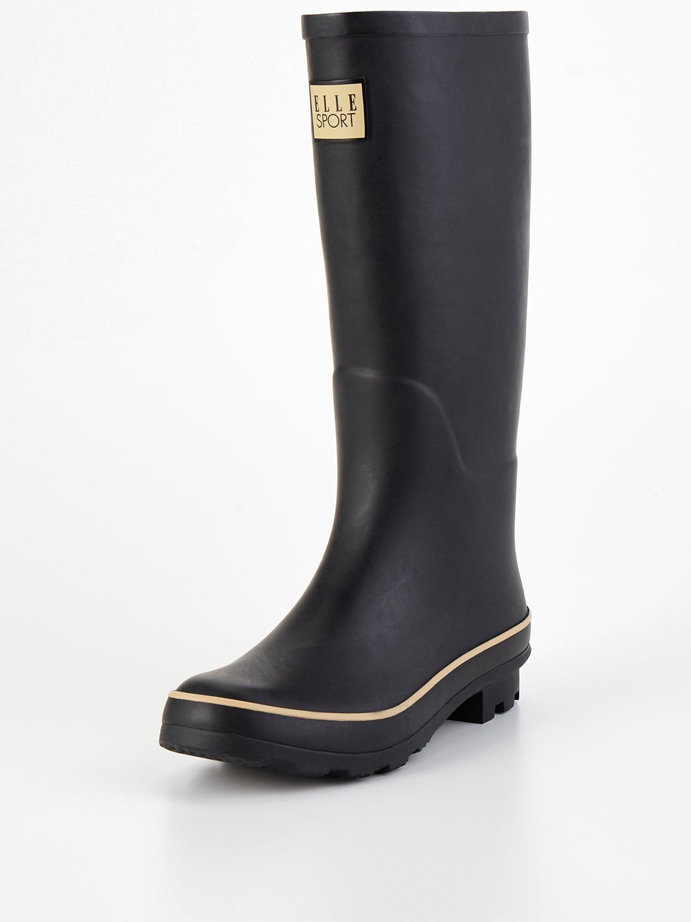 elle-sport-tall-wellington-boot-blackstillFront