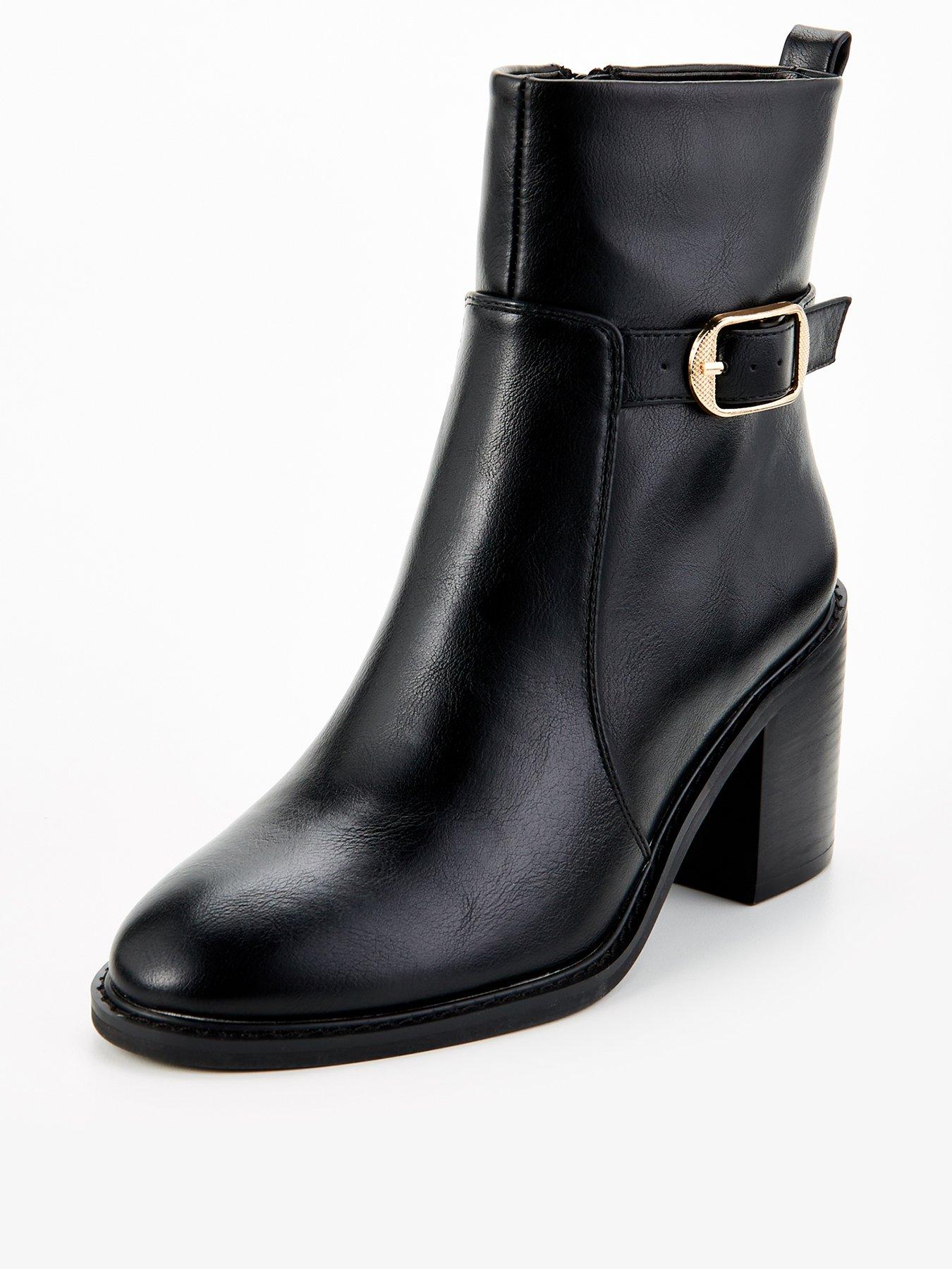 v-by-very-ankle-strap-with-buckle-block-heel-ankle-boot-blackstillFront