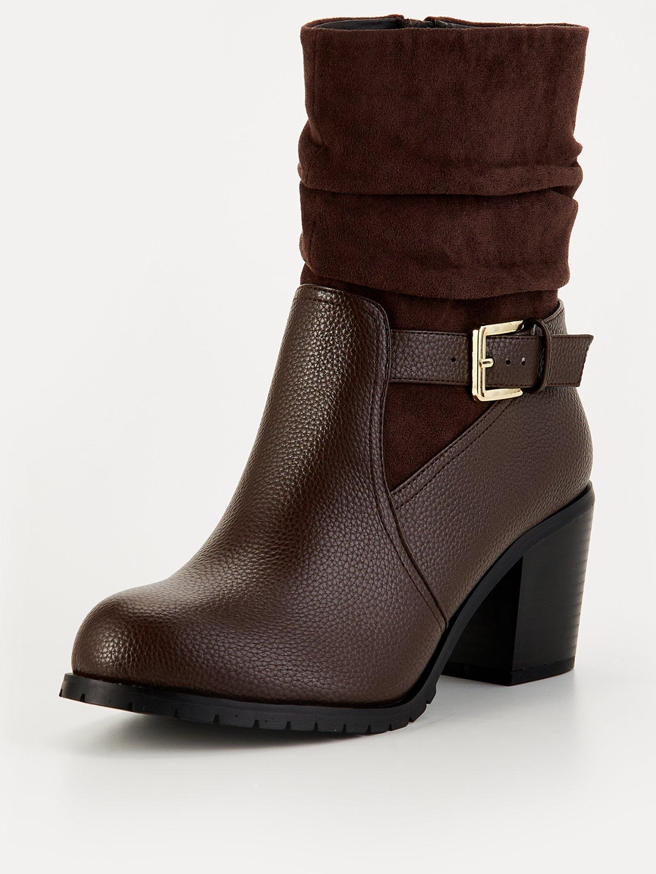 v-by-very-wide-fit-slouch-buckle-block-heel-calf-boot-brownstillFront