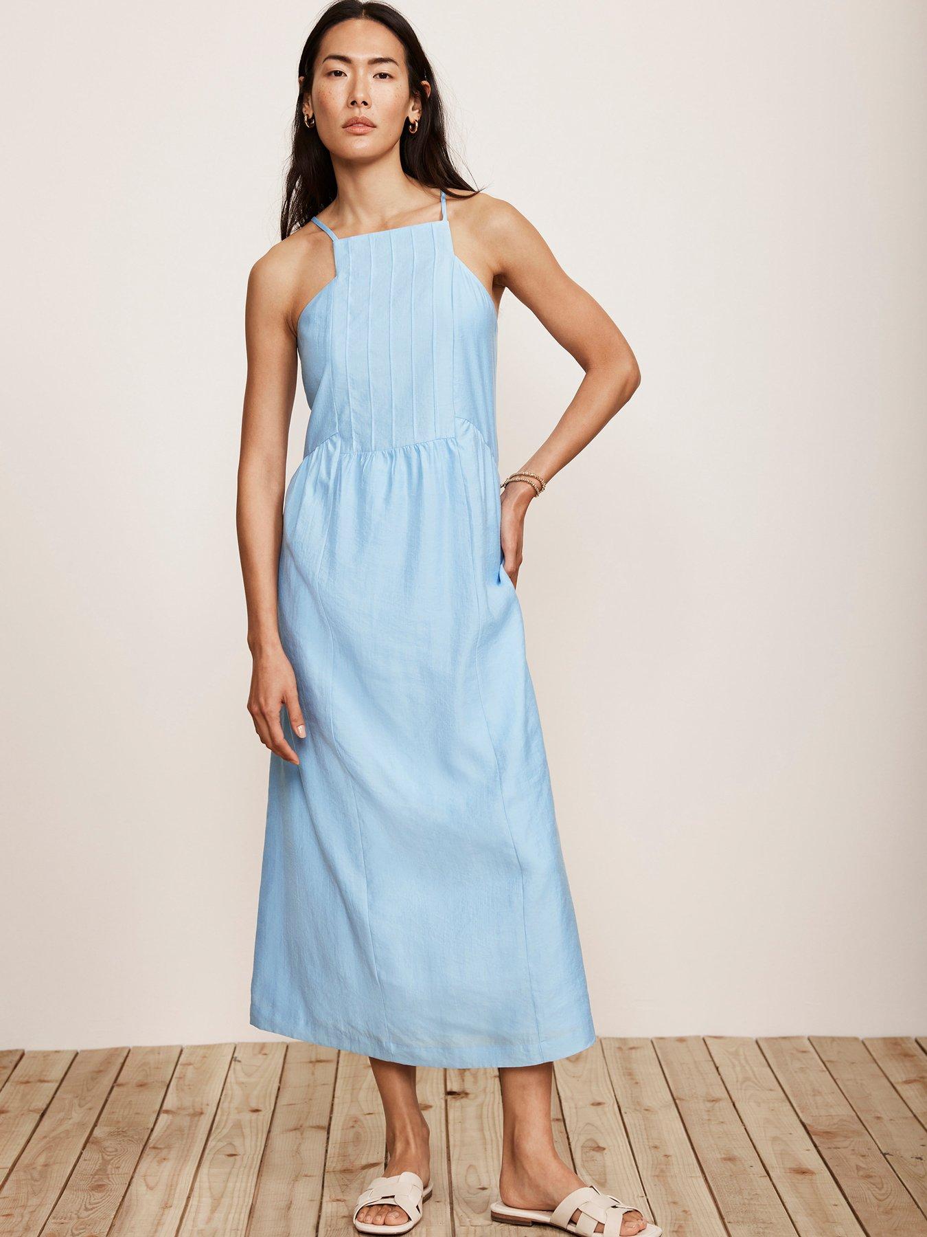 mint-velvet-pleat-detail-midi-dressstillFront