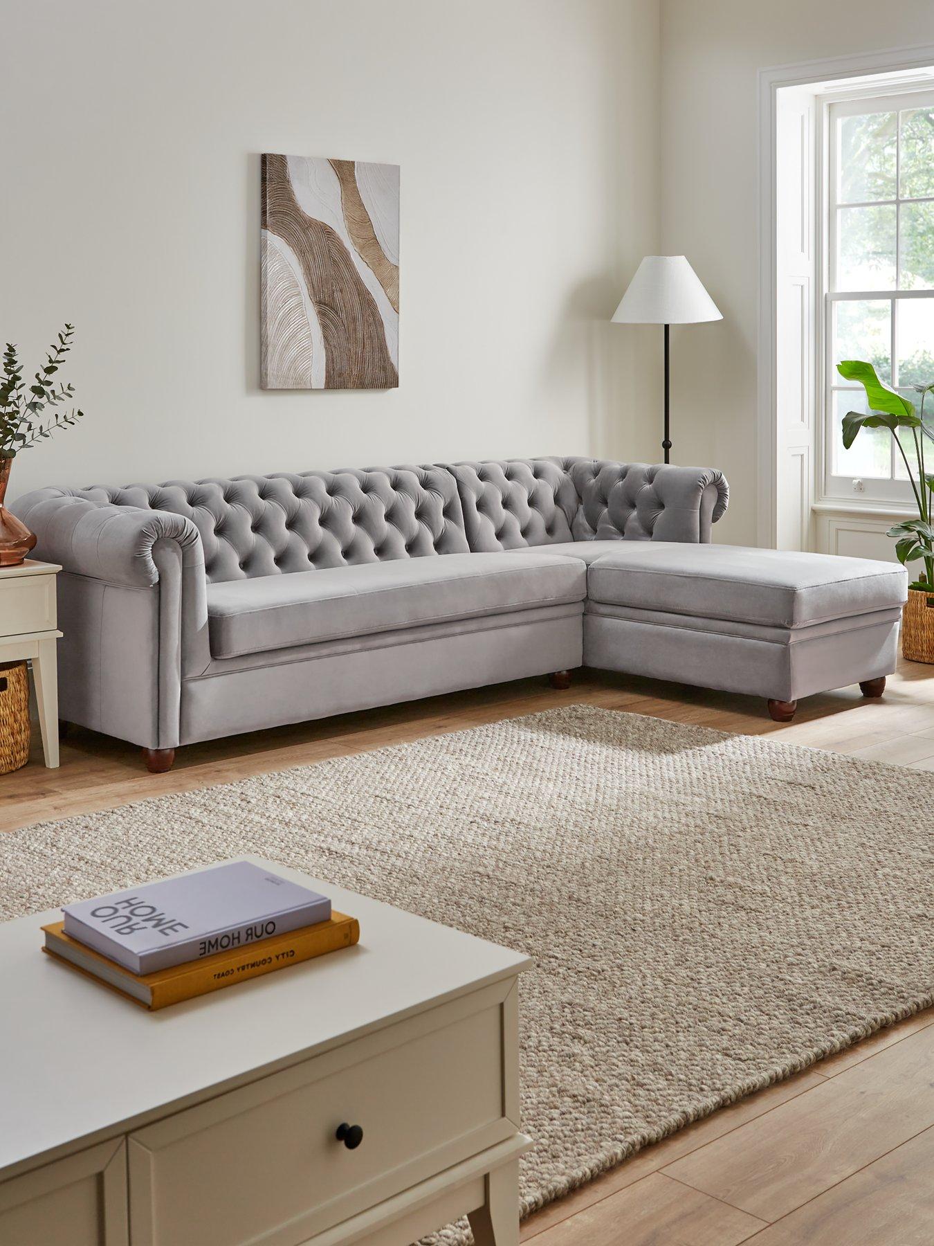 Very Home Chester Right Hand Fabric Corner Chaise Sofa - FSC Certified