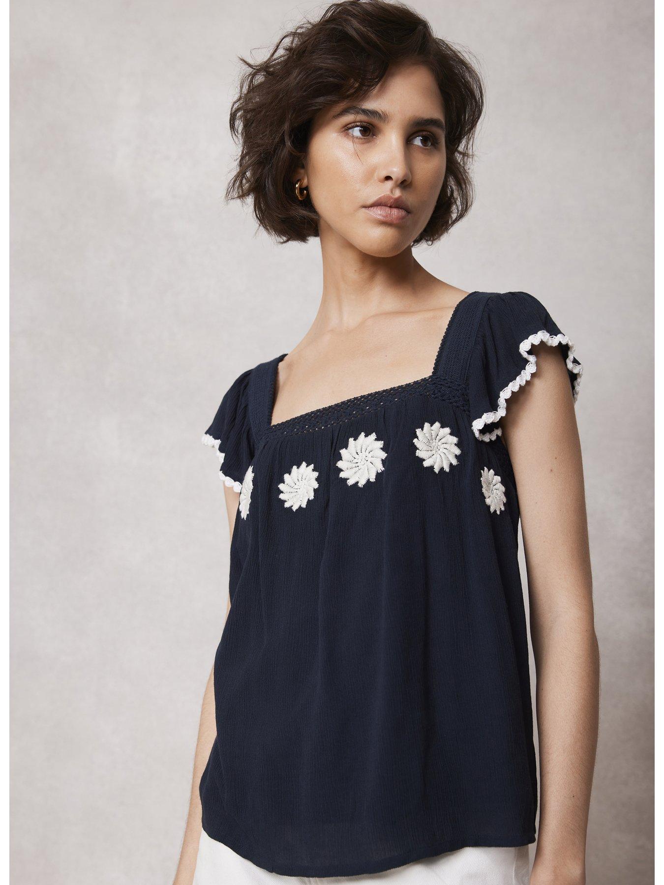 mint-velvet-navy-floral-embroidered-ruffle-topstillFront