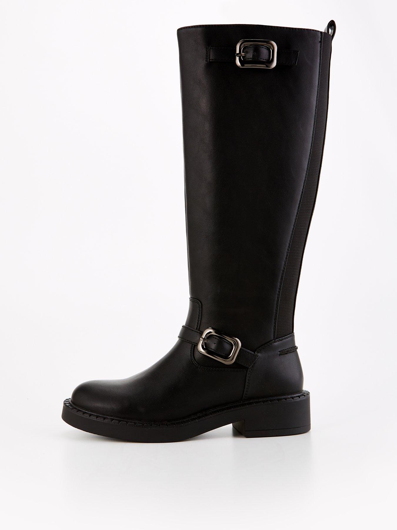 v-by-very-elastic-panel-buckle-knee-boot-black