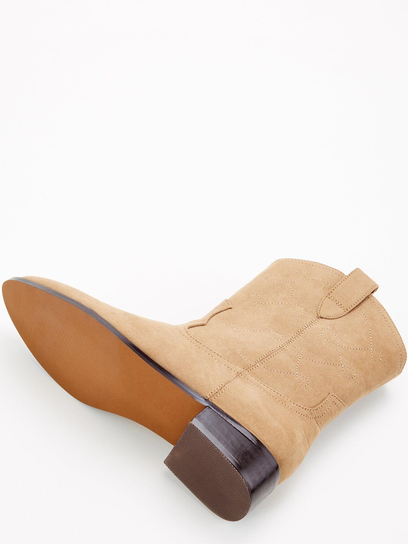 Image 5 of 7 of V by Very Flat Western Ankle Boot - Taupe