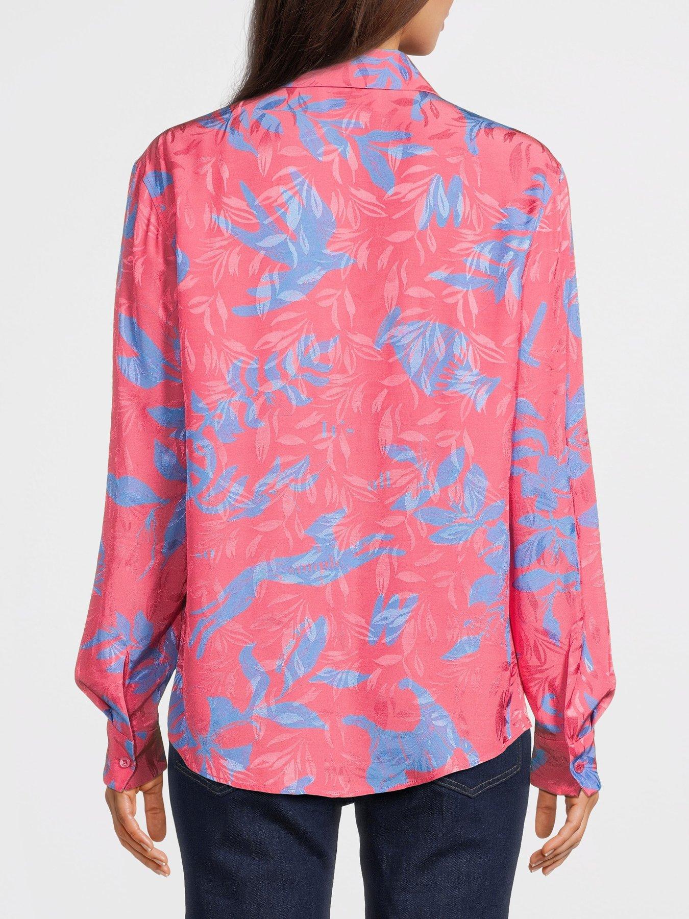 m05ch1n0-jeans-printed-long-sleeve-button-down-shirt-pinkstillFront