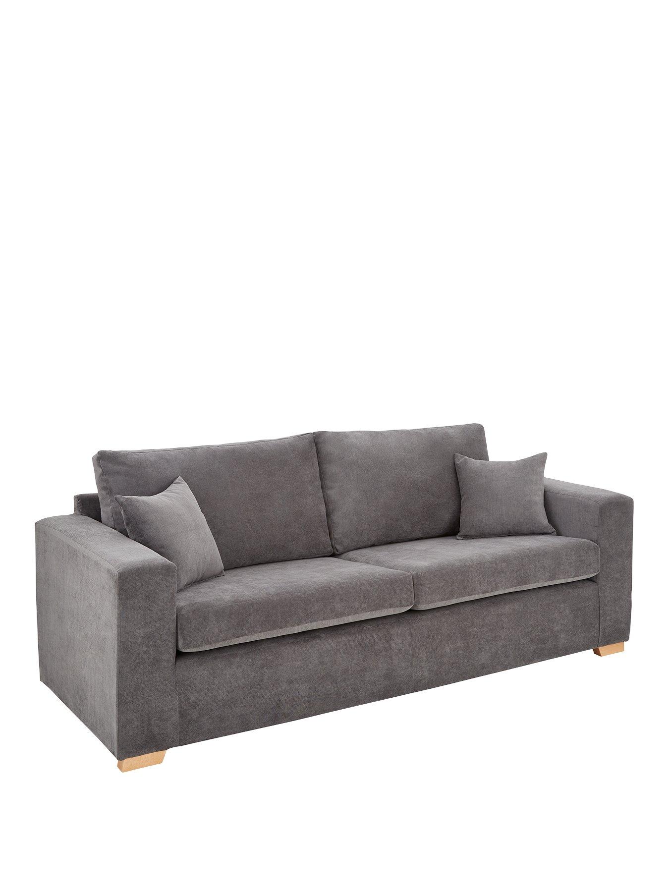 Image 2 of 4 of The Very Collection Valencia 3 + 2 Seater Fabric Sofa Set (Buy &amp; SAVE!) - Grey