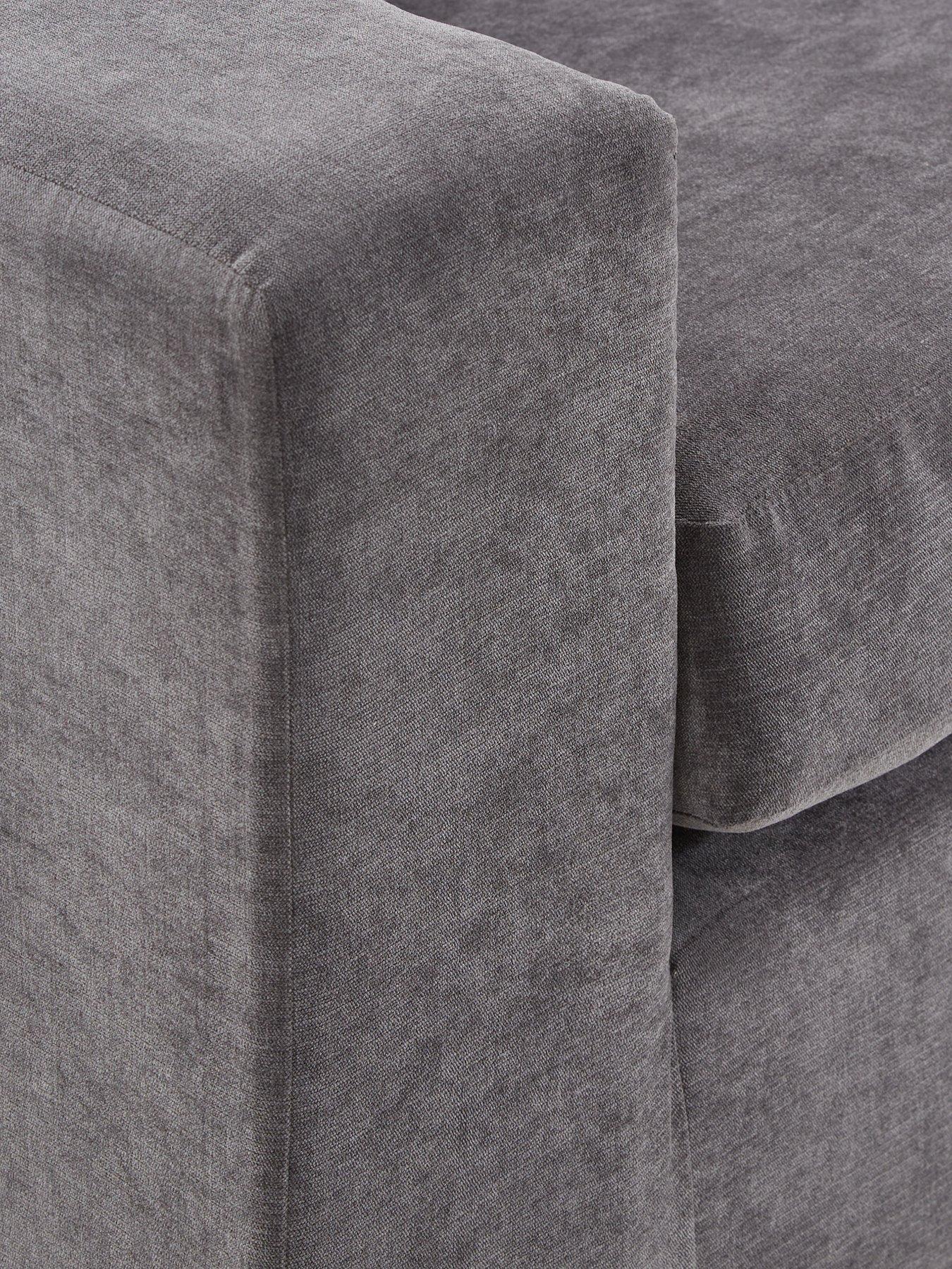 Image 3 of 4 of The Very Collection Valencia 3 + 2 Seater Fabric Sofa Set (Buy &amp; SAVE!) - Grey