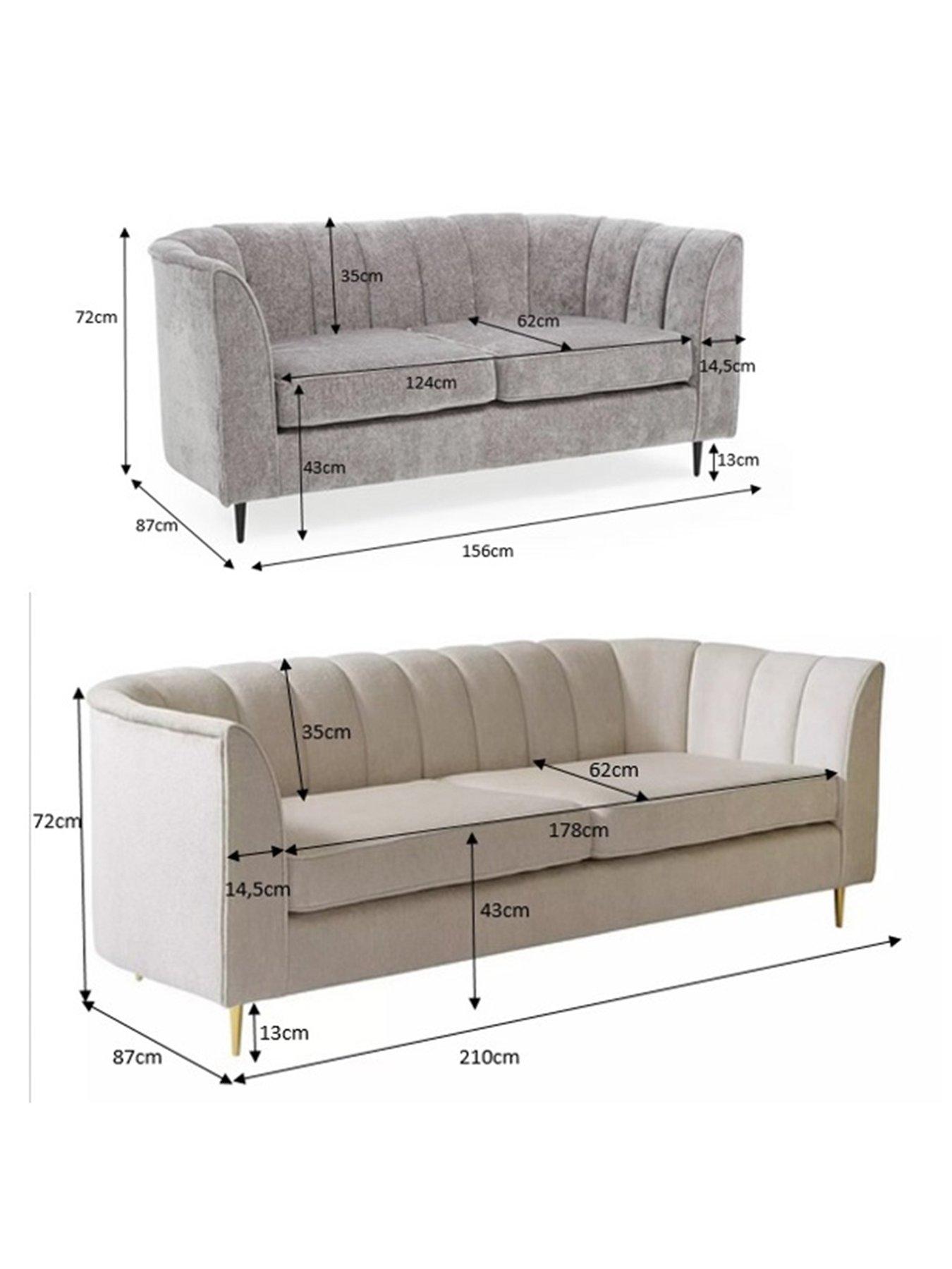 Image 5 of 5 of The Very Collection Guild 3 + 2 Seater Fabric Sofa Set (Buy &amp; SAVE!) - Ivory