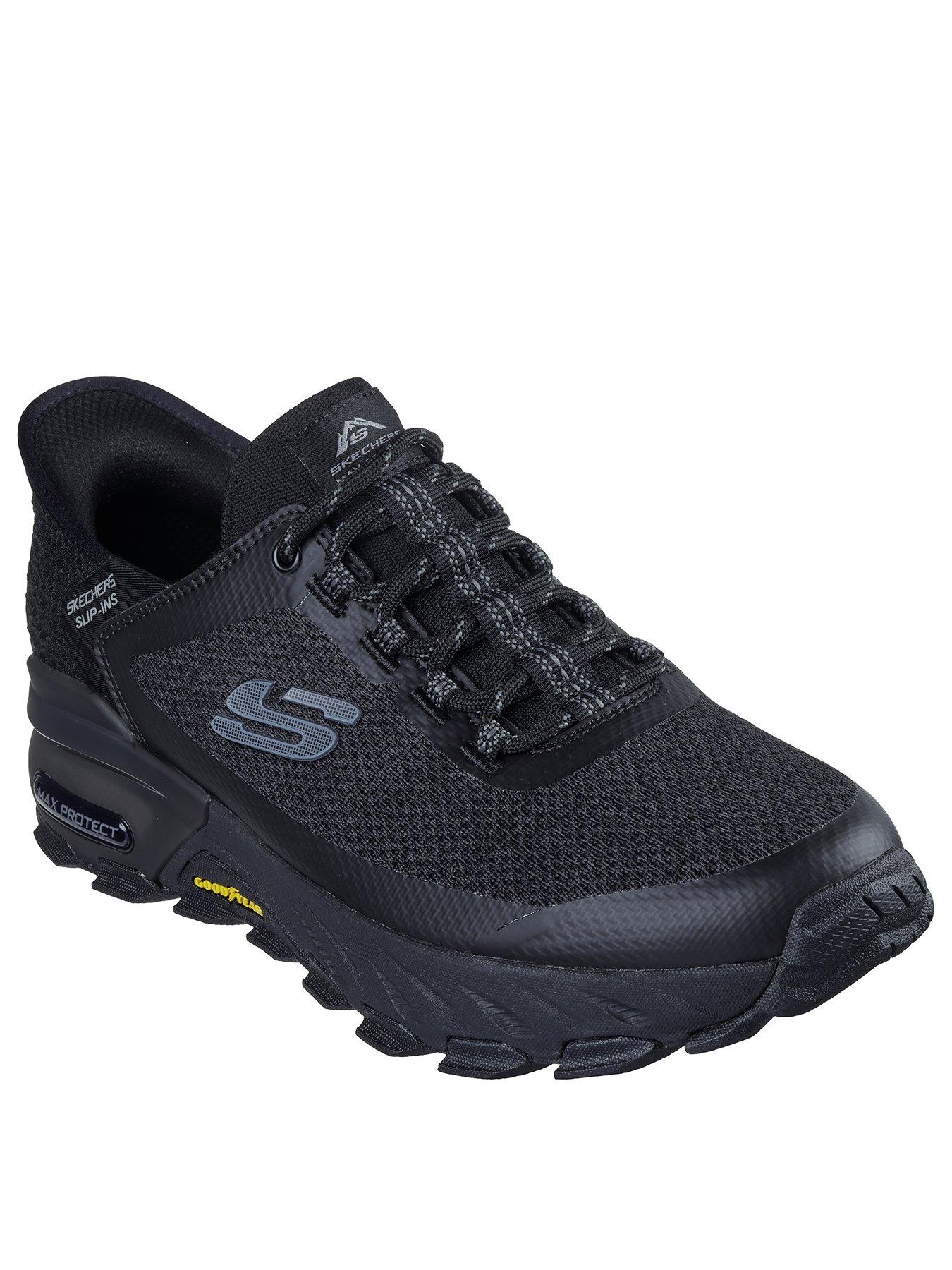 skechers-outdoors-slip-ins-max-protect-air-cooled-goodyear-trainers-blackstillFront