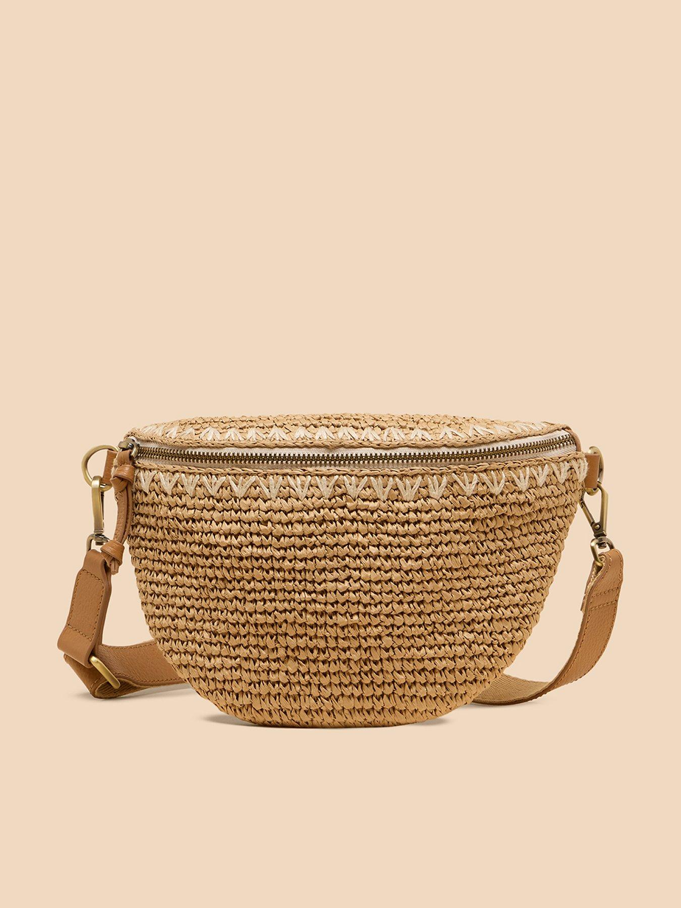 Raffia belt bag hotsell