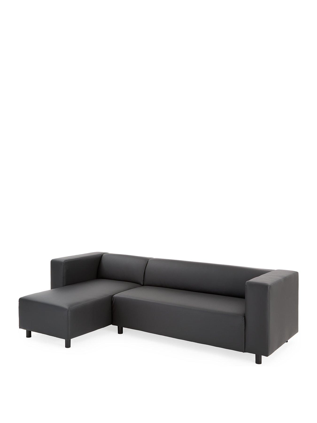 very-home-clarke-left-hand-corner-faux-leather-chaise-sofaback