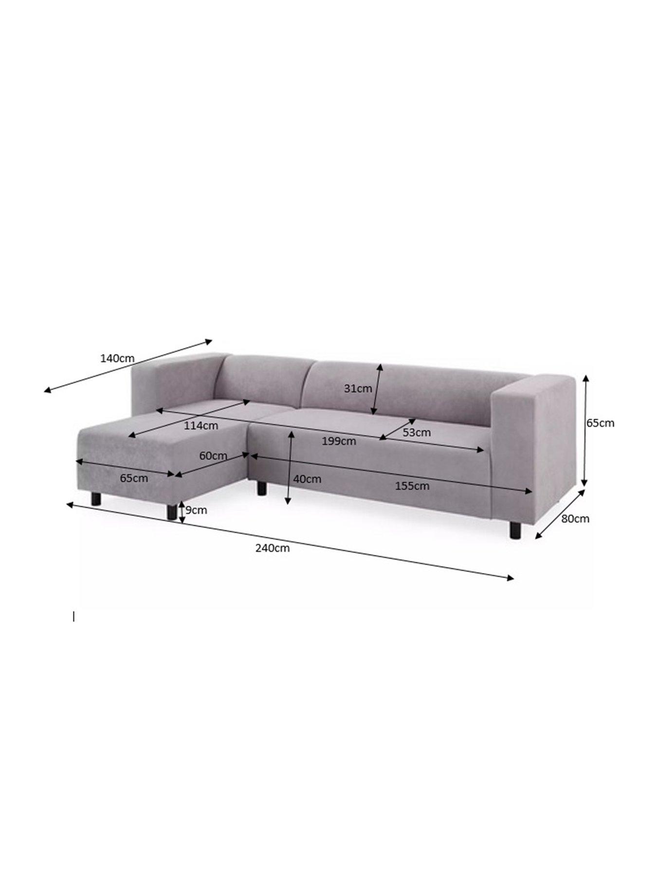 Image 7 of 7 of The Very Collection Clarke Left Hand Corner Faux Leather Chaise Sofa