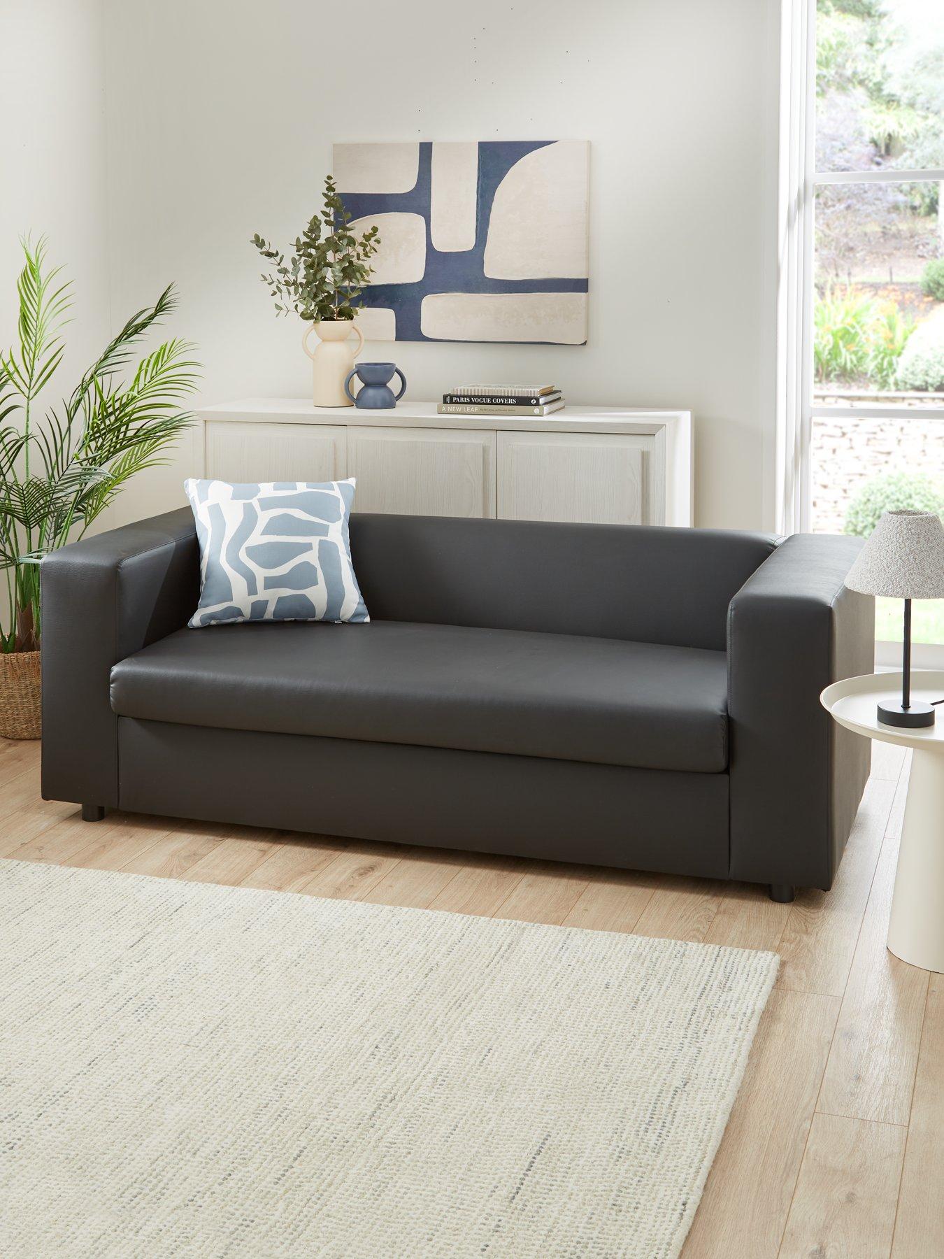 very-home-clarke-faux-leather-sofa-bedfront