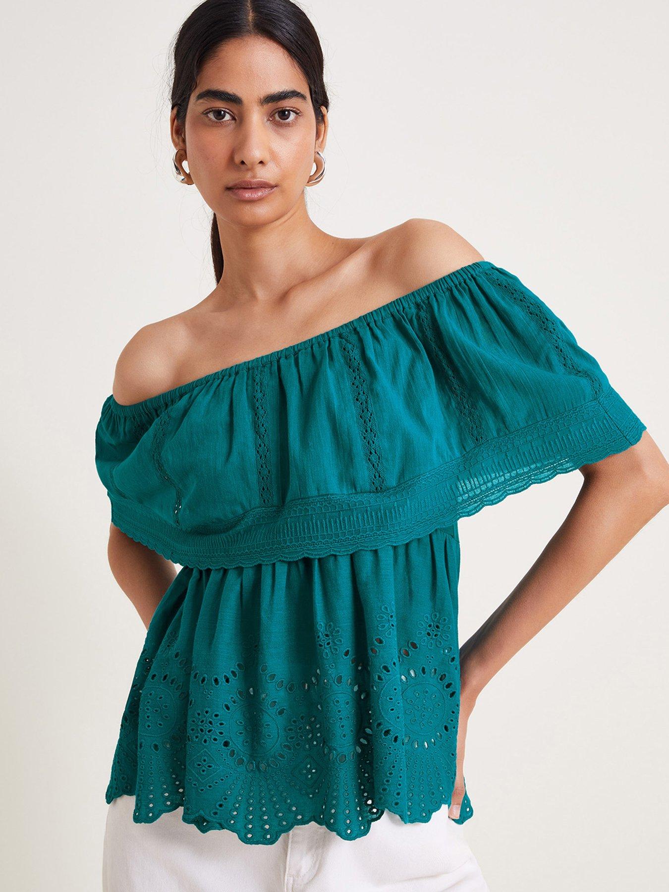 monsoon-cleo-bardot-top-green