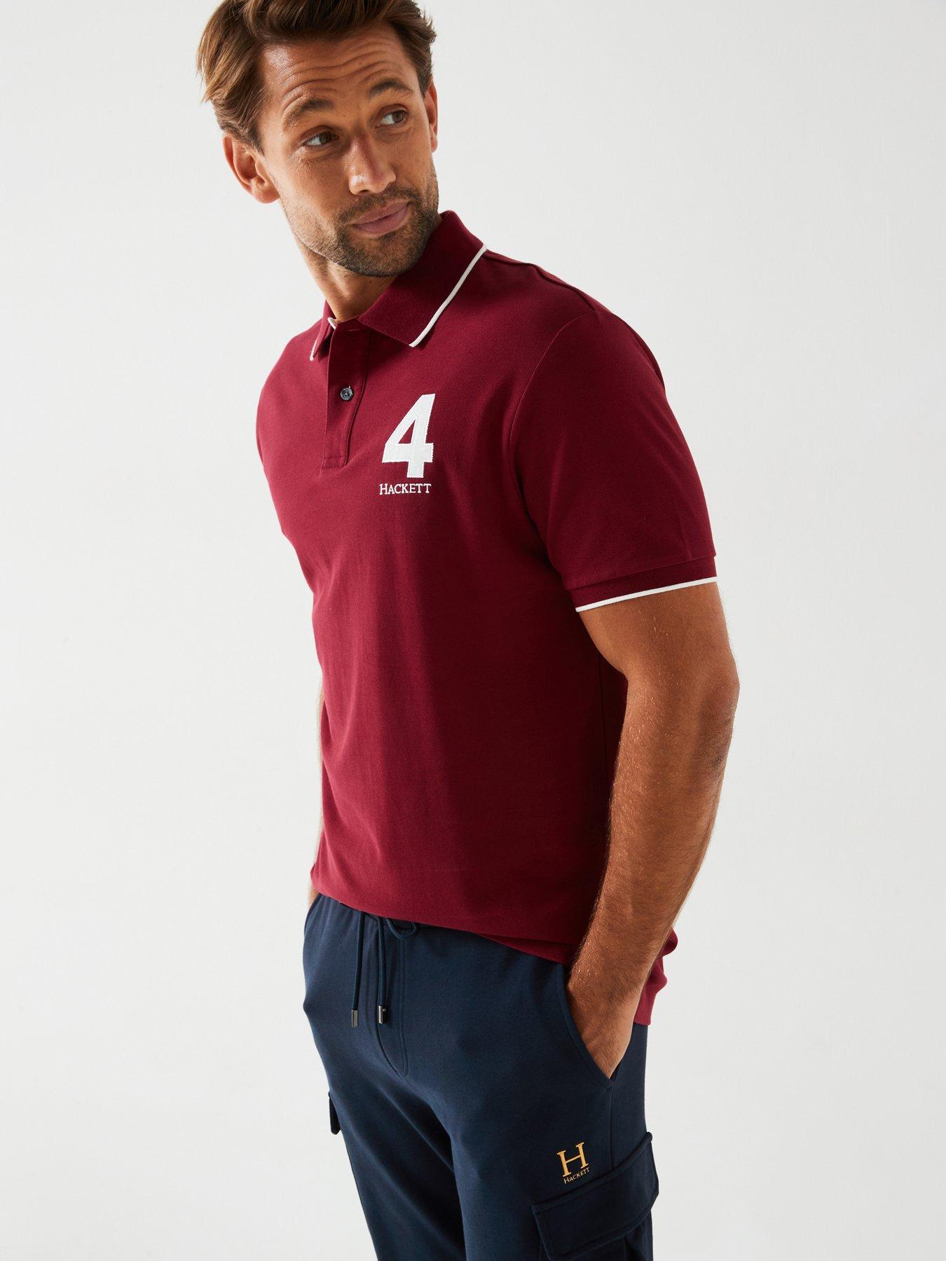 hackett-hackett-heritage-number-polo-shirt-dark-redfront