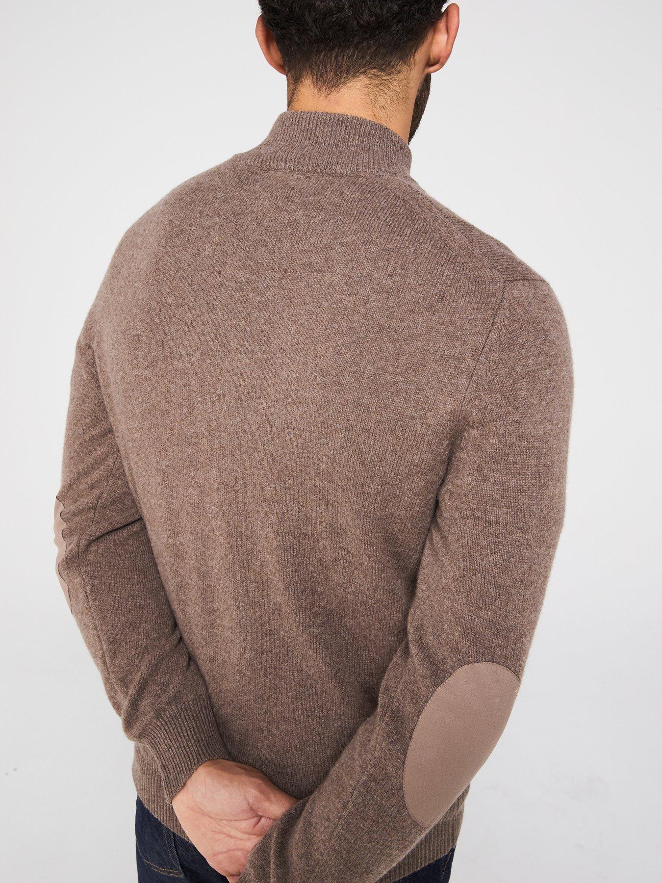 hackett-lambswool-half-zip-knitted-jumper-dark-naturaldetail