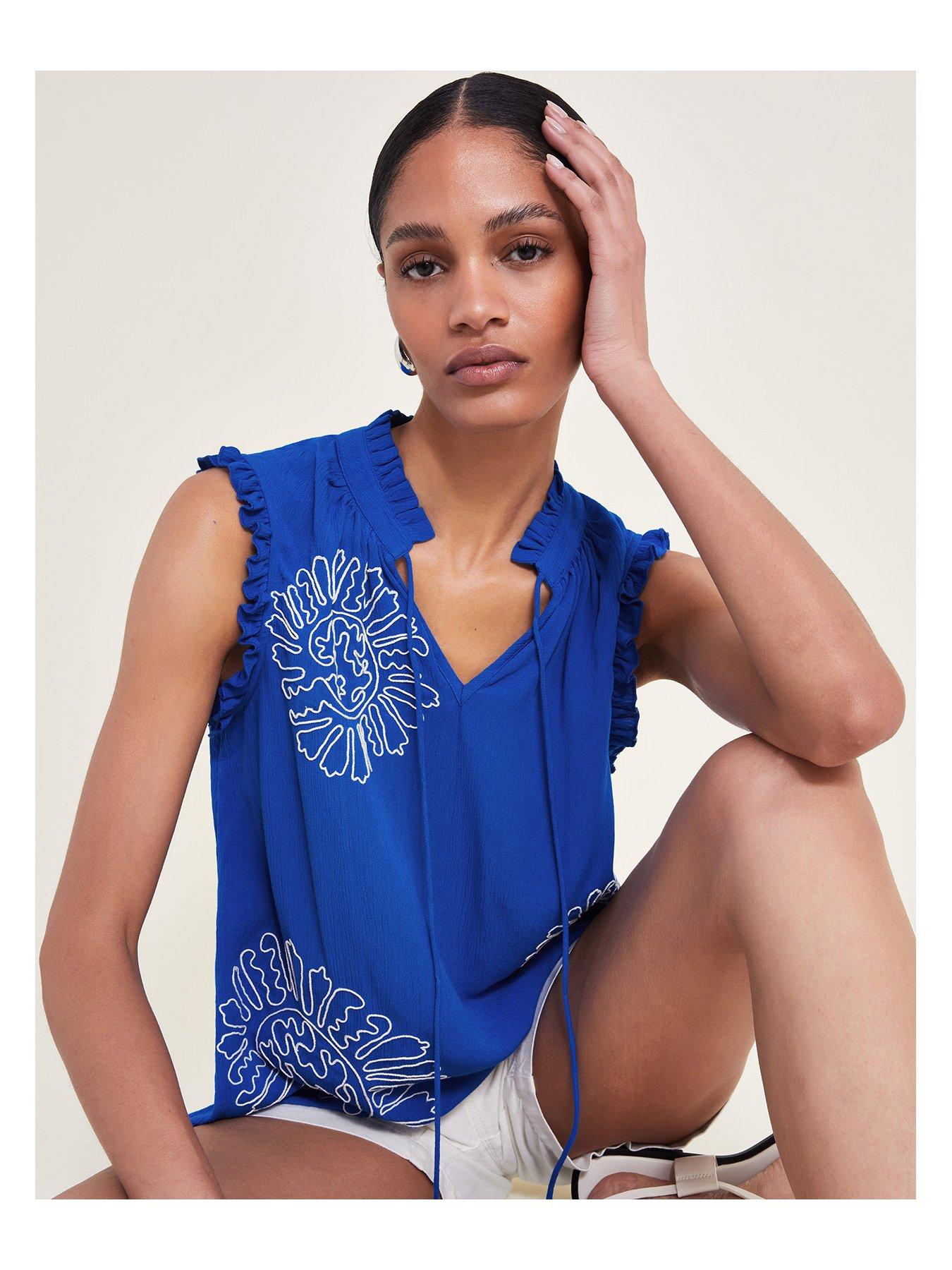 monsoon-meena-embellished-top-bluedetail