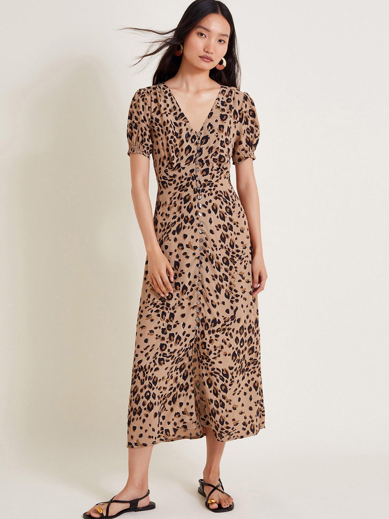 monsoon-animal-print-raife-tea-dress-brown