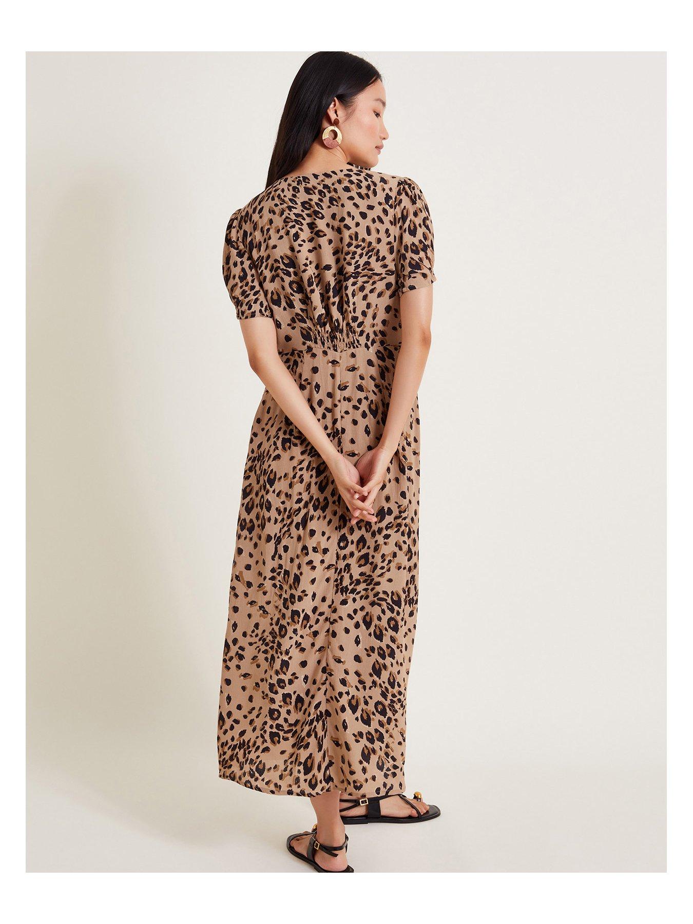 monsoon-animal-print-raife-tea-dress-brownstillFront