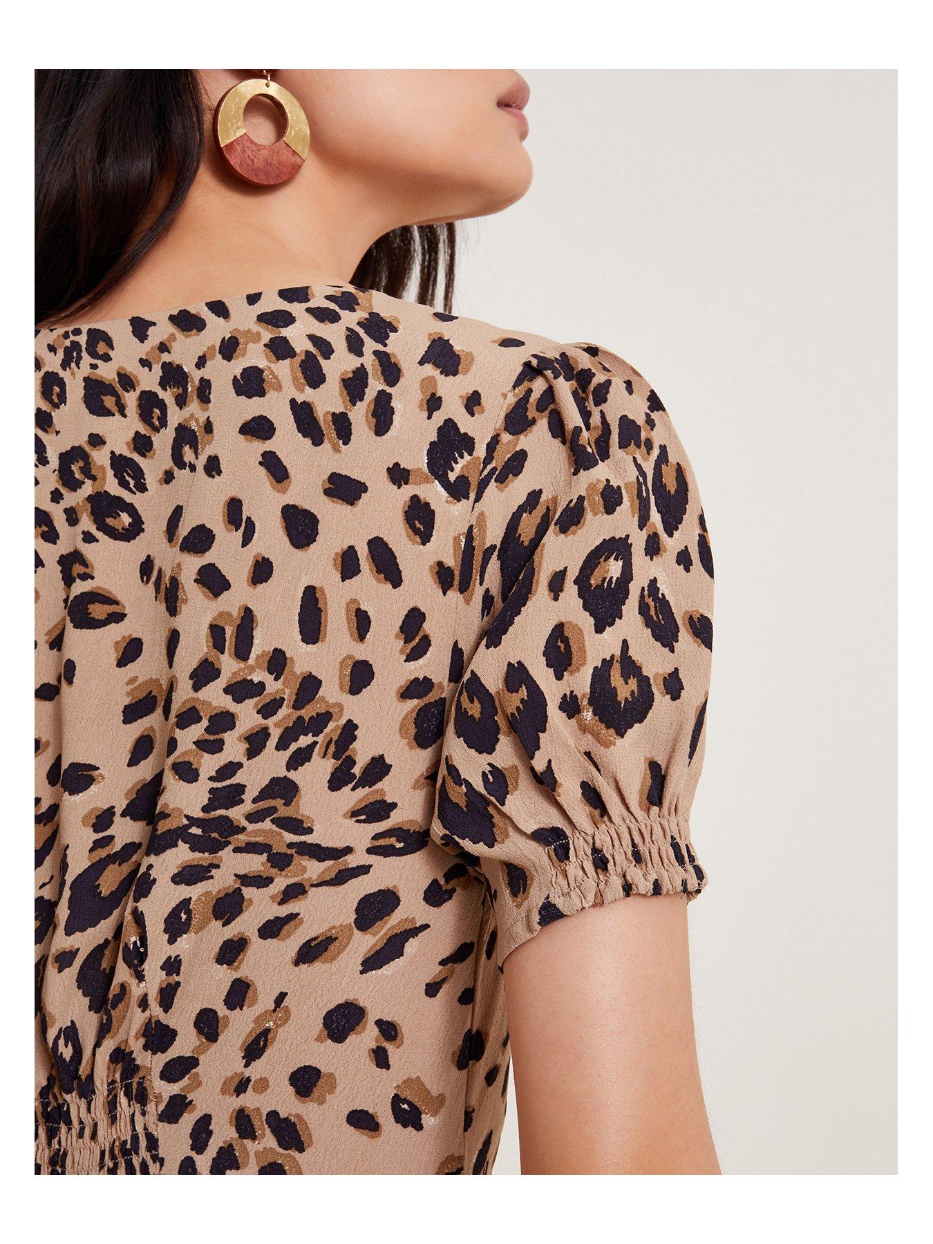 monsoon-animal-print-raife-tea-dress-brownoutfit