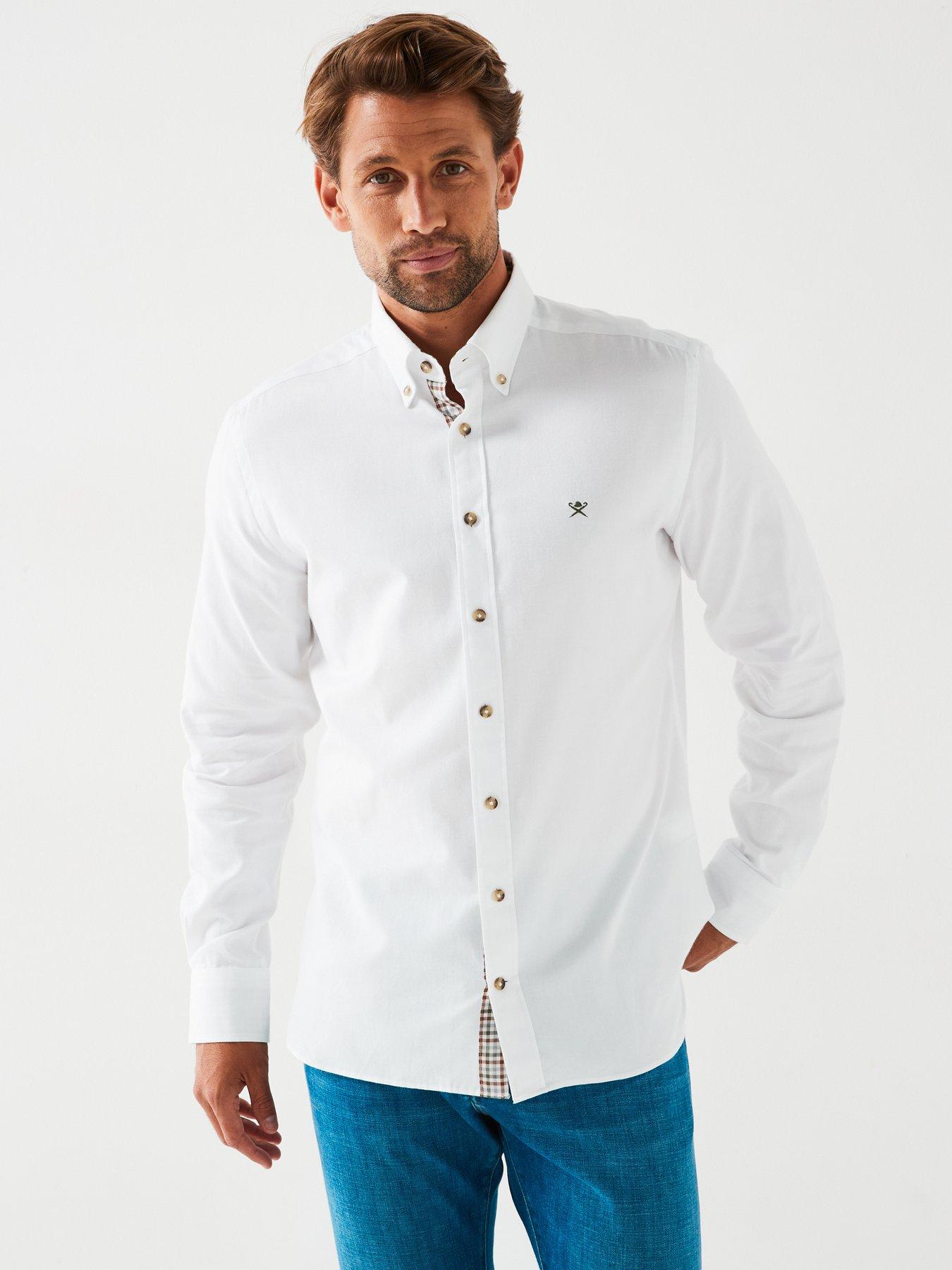 hackett-flannel-trim-long-sleeve-shirt-white