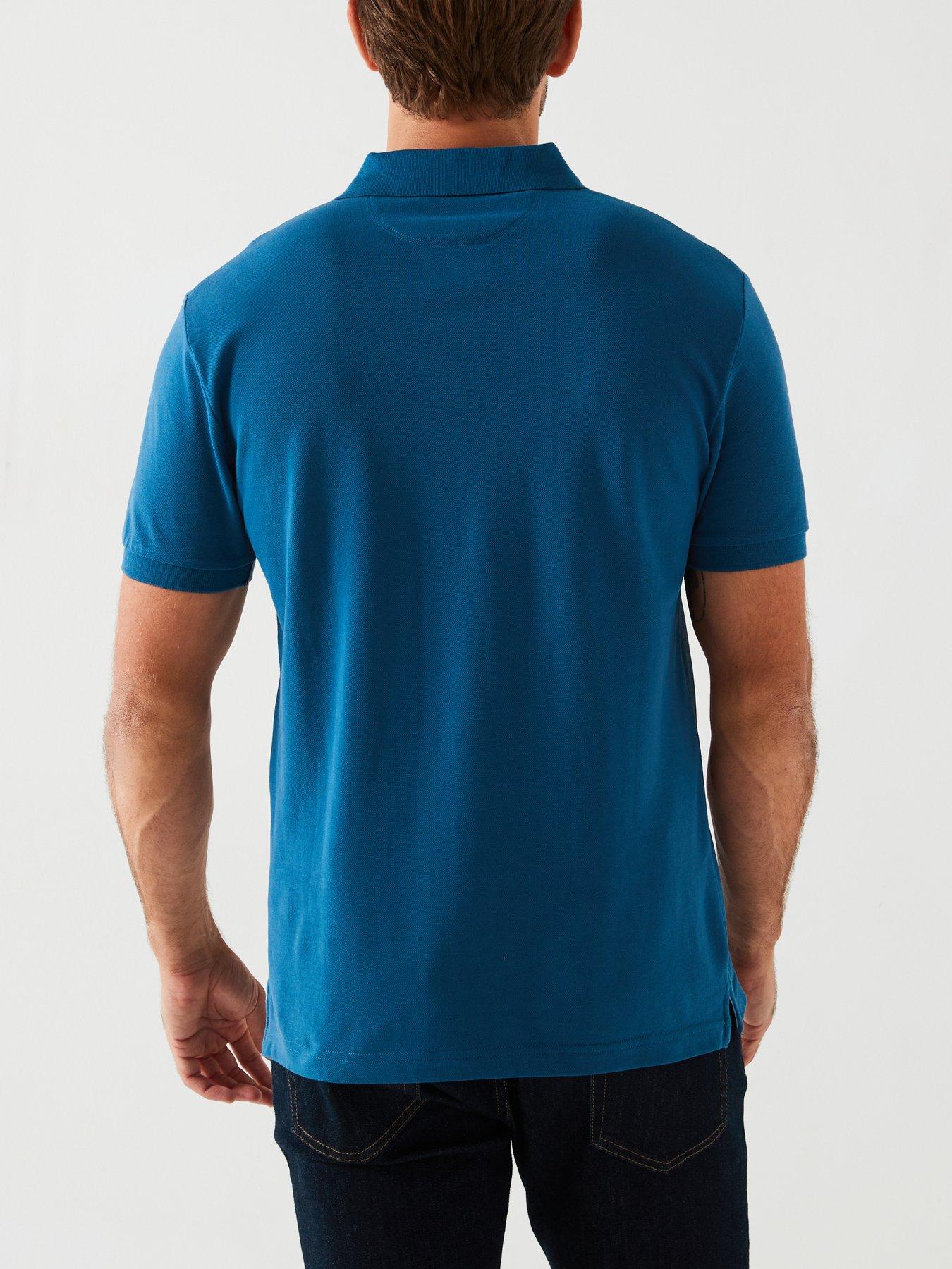 hackett-hackett-slim-fit-left-chest-logo-polo-shirt-bluestillFront