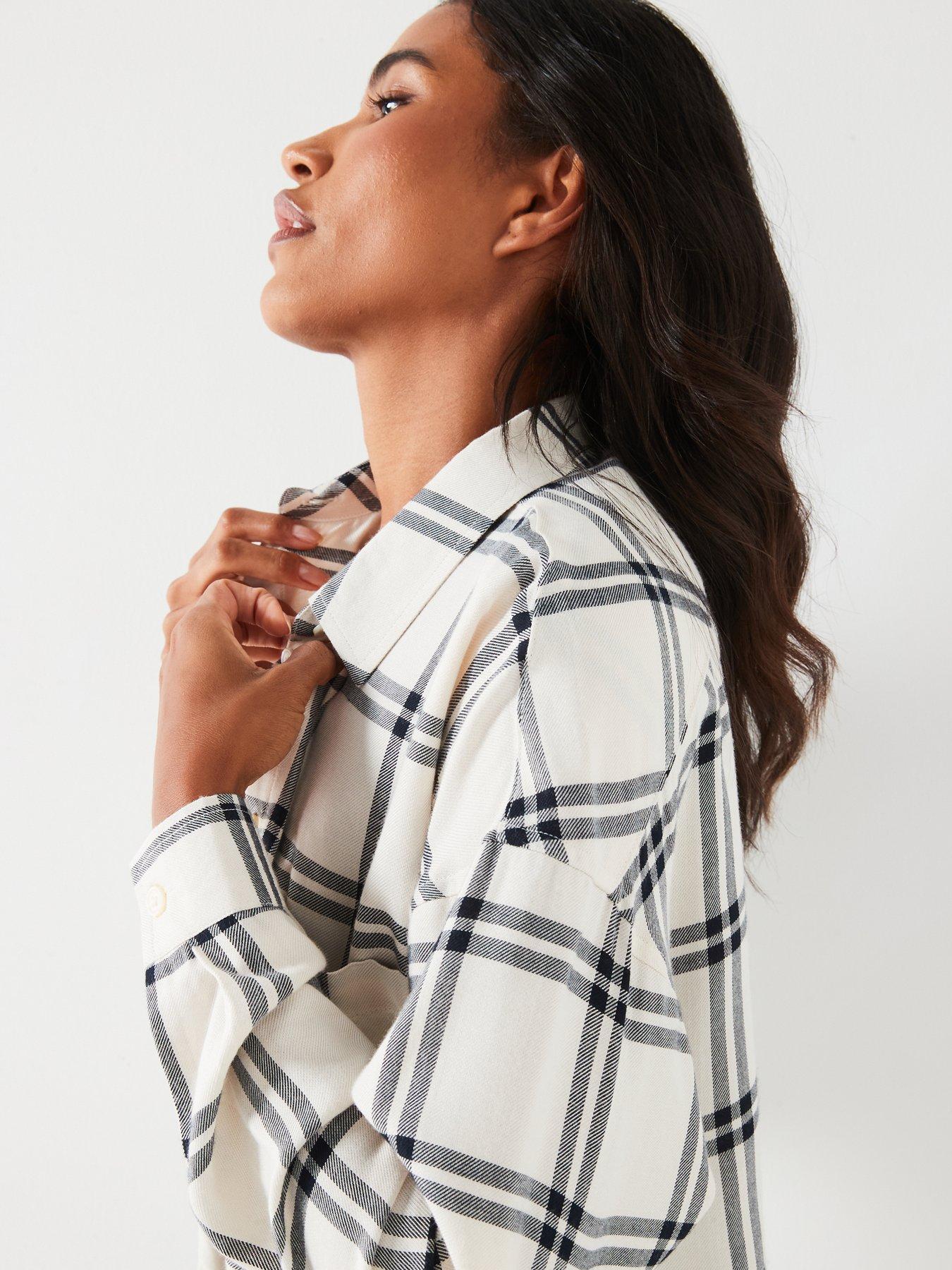 Image 6 of 6 of Everyday Check Shirt - Cream
