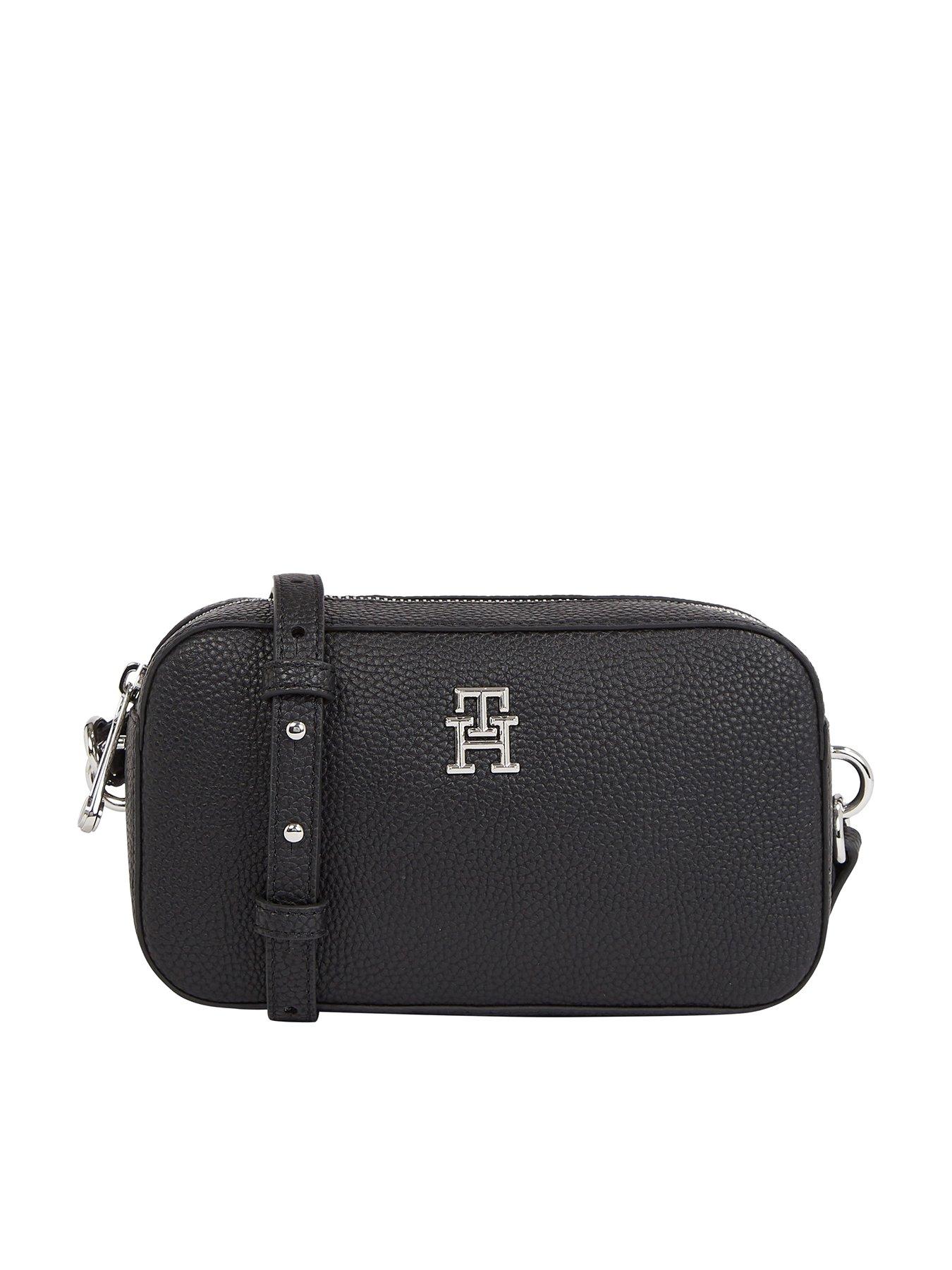 Image 1 of 2 of Tommy Hilfiger Emblem Crossbody Camera Bag - Black