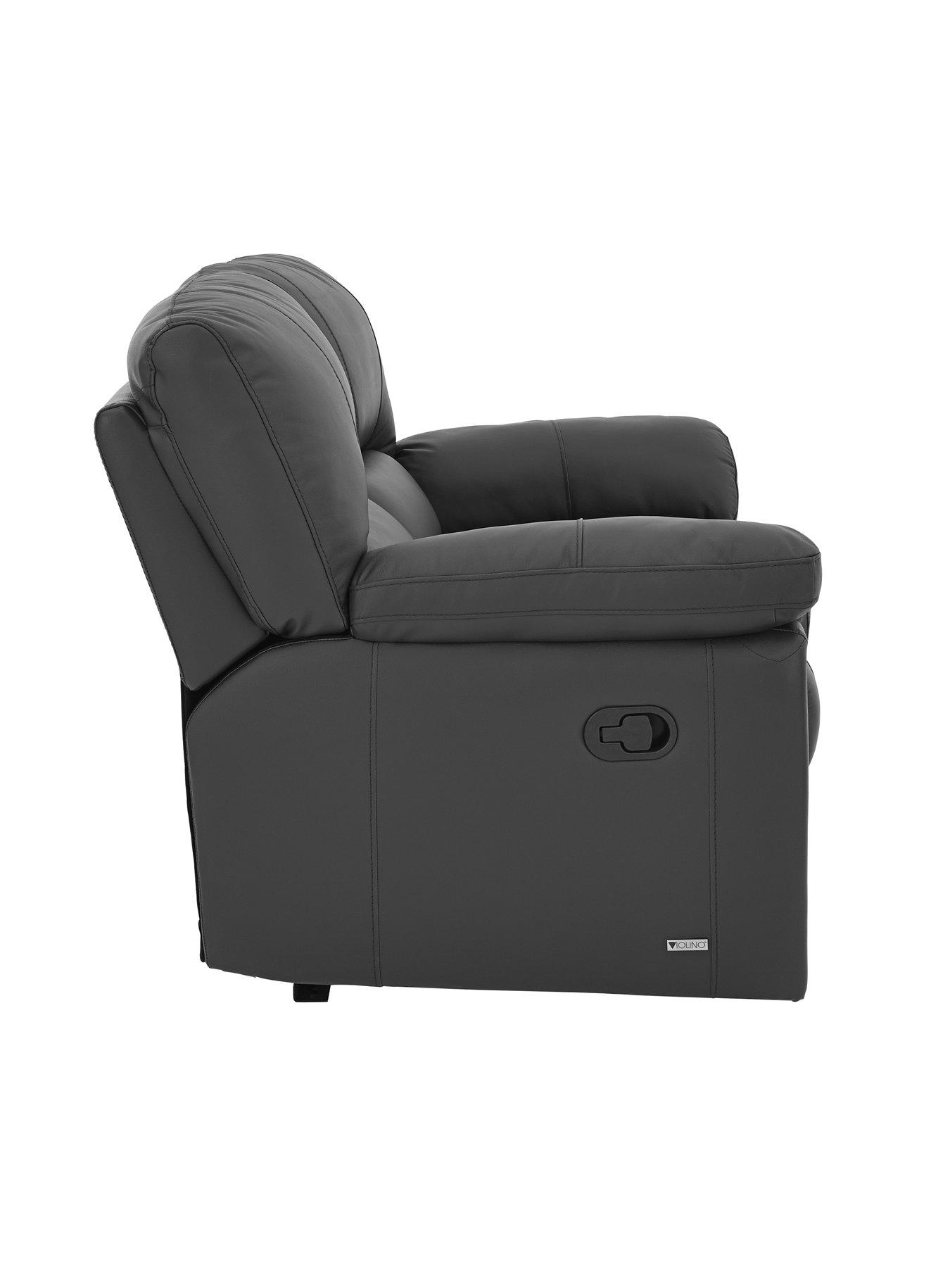 Image 3 of 5 of The Very Collection Leighton Leather/Faux Leather 3 + 2 Seater Manual Recliner High Back Sofa Set (Buy &amp; SAVE!) - FSC&reg; Certified