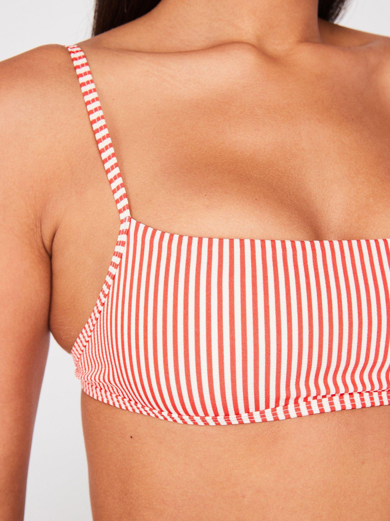 mango-red-stripe-square-neck-bikini-topoutfit