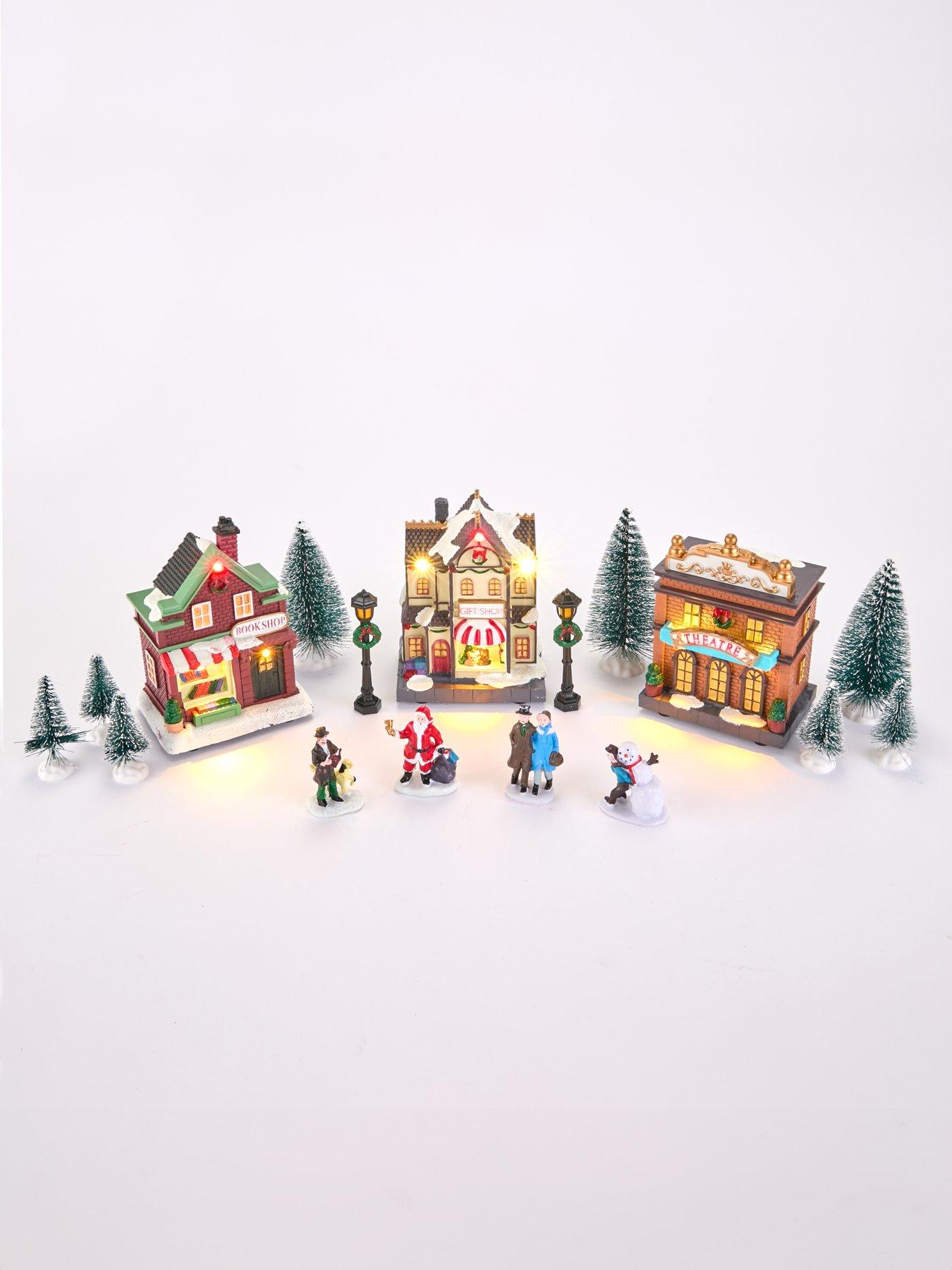 festive-17-piece-lit-christmasnbspvillage-setstillFront