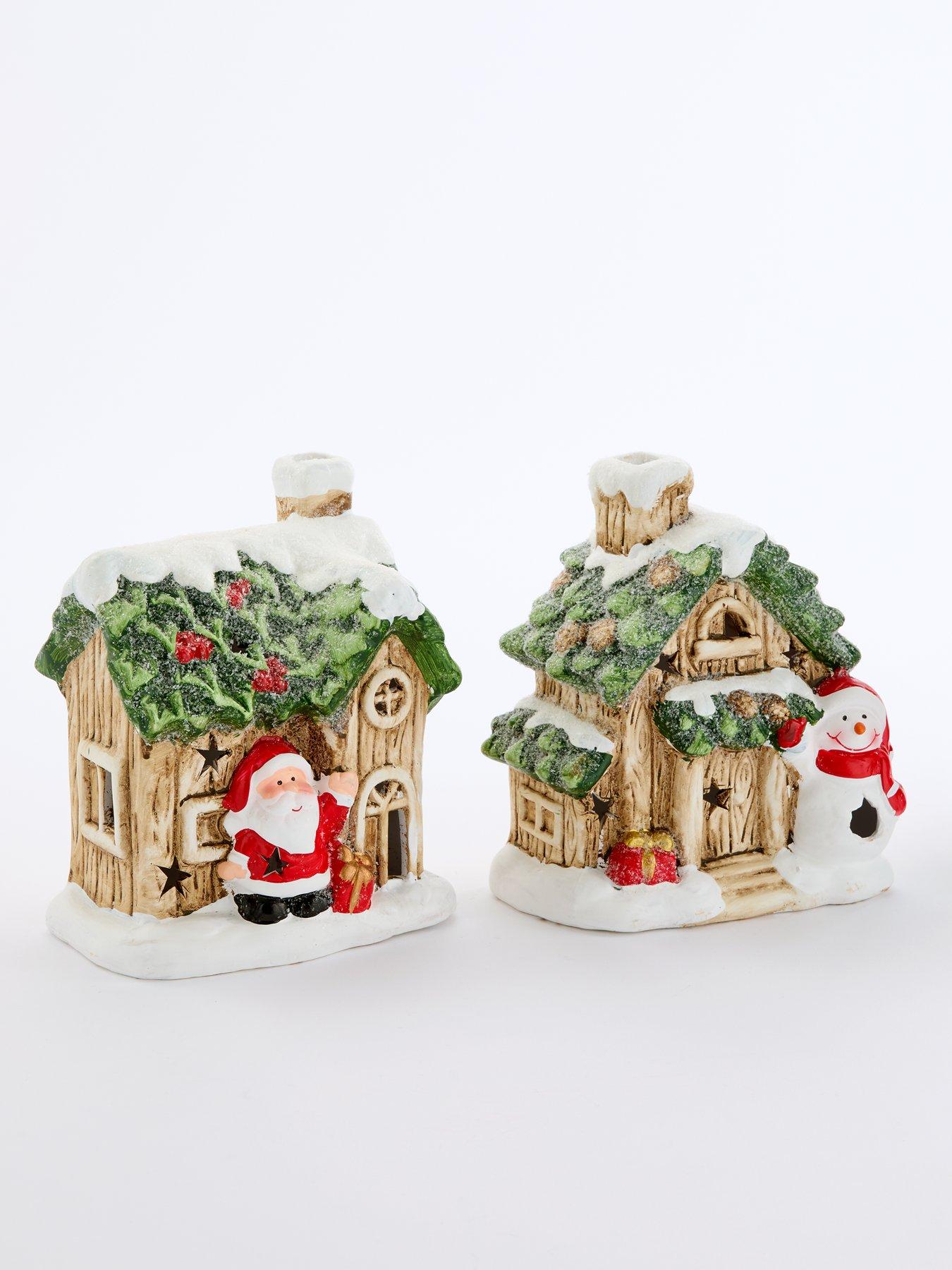 festive-set-of-2-litnbspceramic-santasnowman-house-christmas-decorations-16-cmback