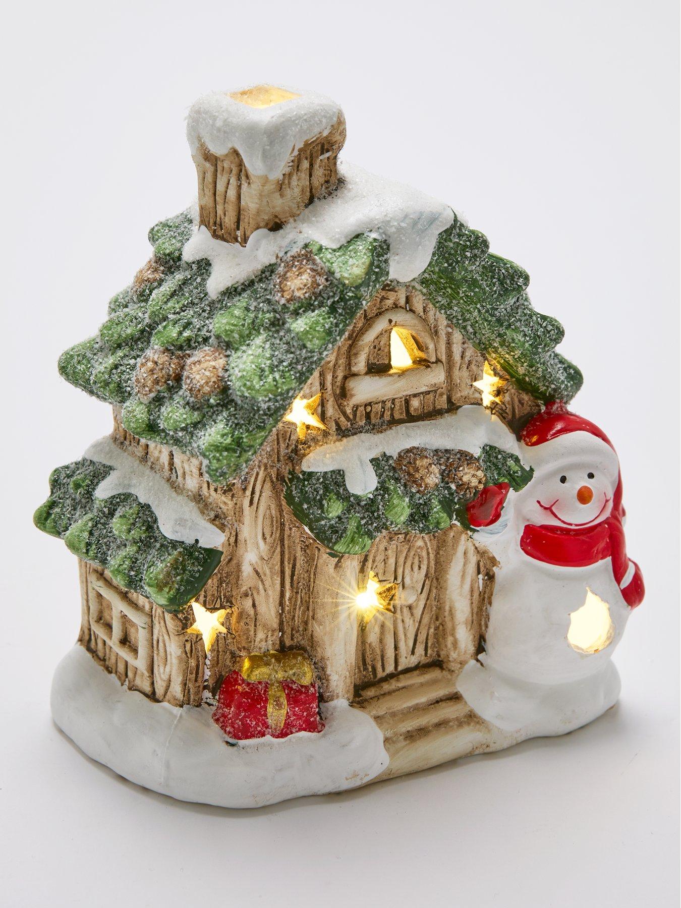 festive-set-of-2-litnbspceramic-santasnowman-house-christmas-decorations-16-cmdetail