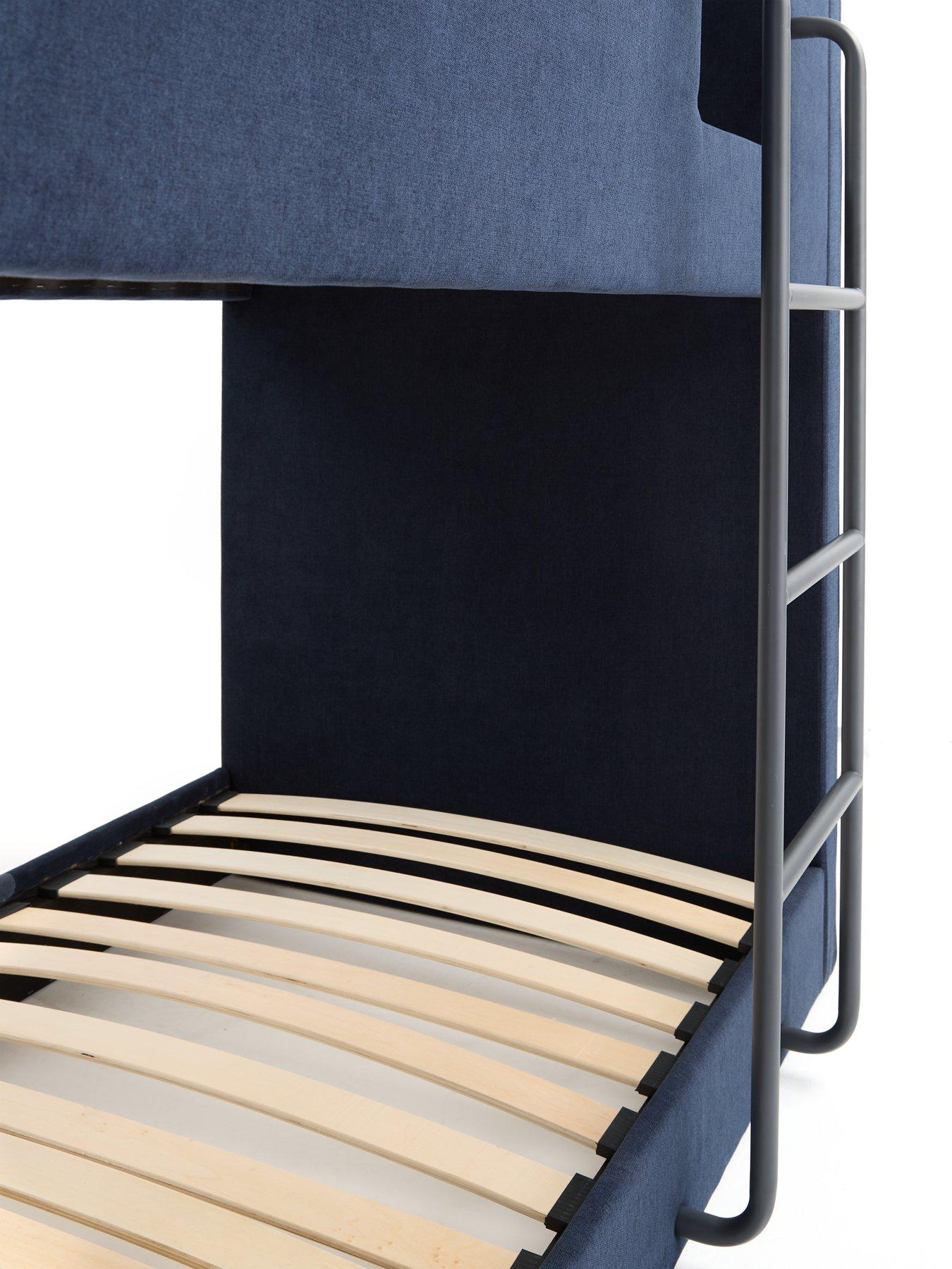 very-home-charlie-fabric-bunk-bed-with-mattress-options-buy-and-save-deep-bluedetail