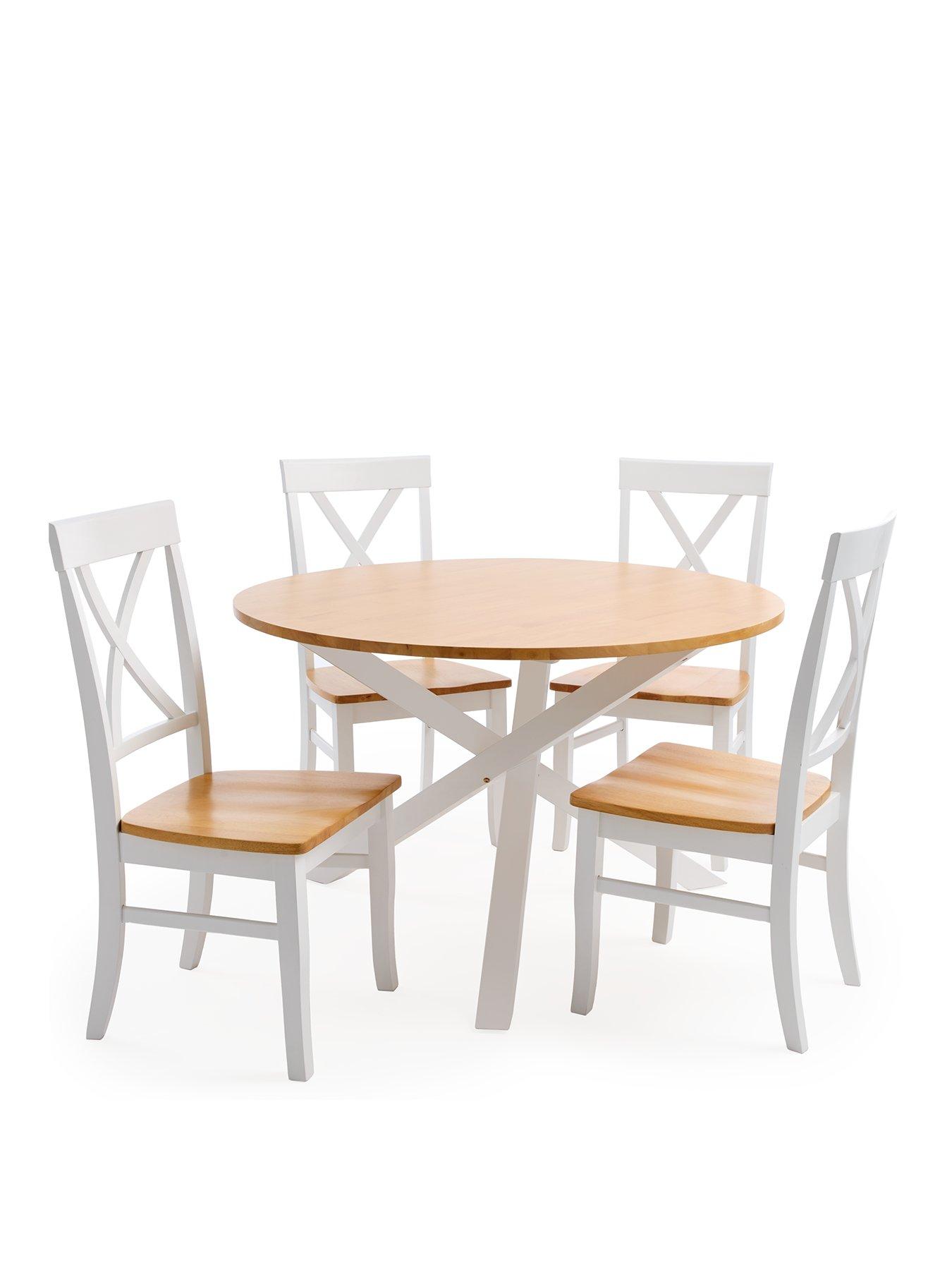 very-home-bristol-120-cm-roundnbspdining-table-4-chairs-oakwhitestillFront