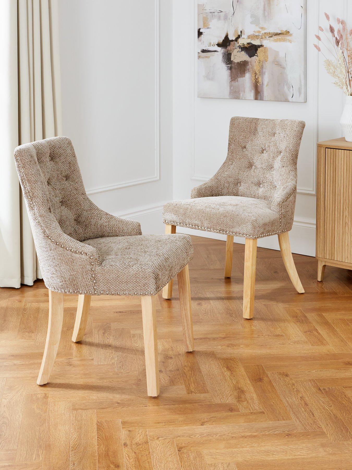 Image 1 of 7 of The Very Collection Pair of&nbsp;Warwick Chunky Weave Dining Chairs&nbsp;- FSC Certified
