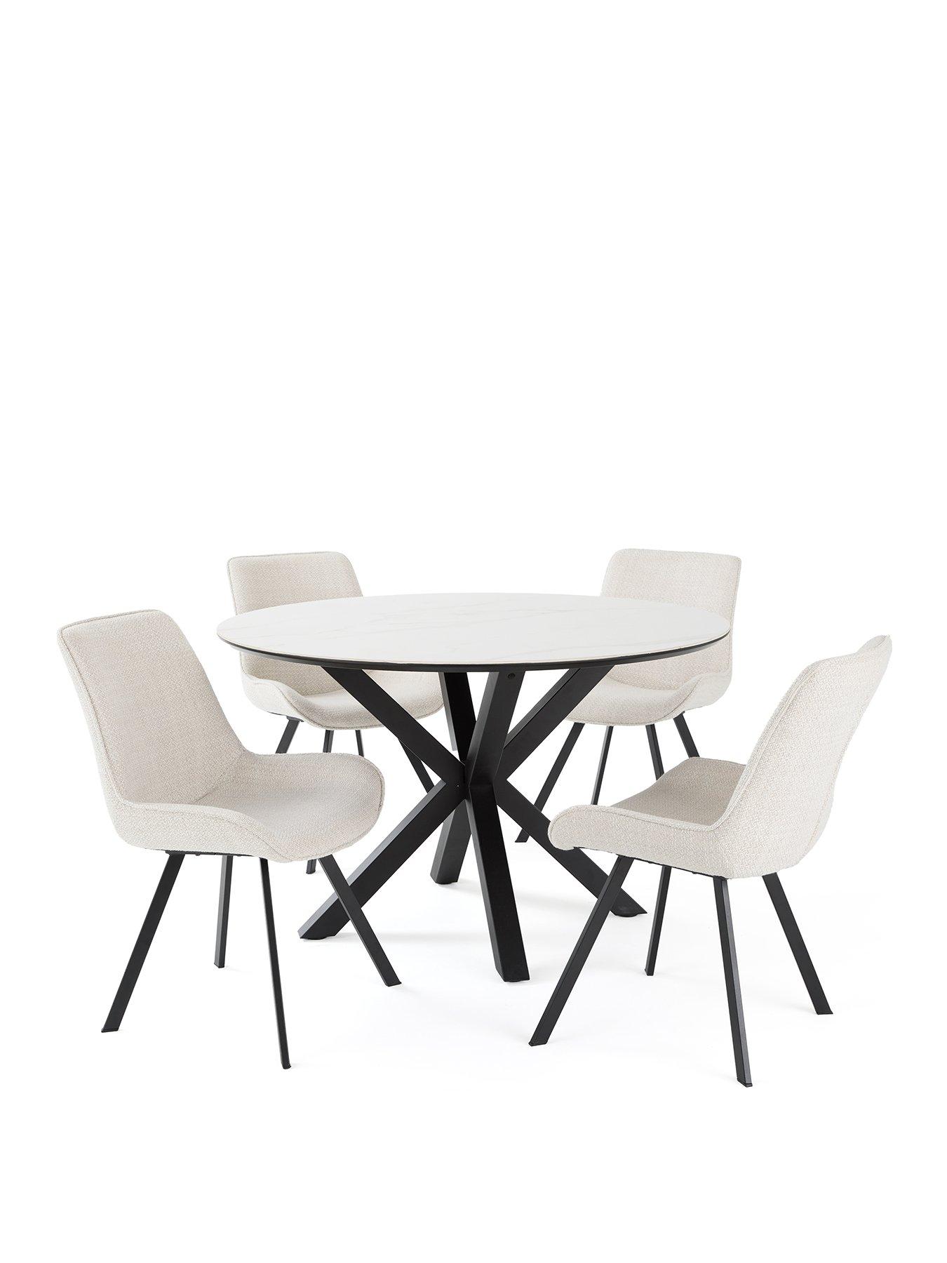 very-home-arabella-120-cm-circular-ceramic-top-diningnbsptable-nbsp4-arabella-chairs-blackwhitegrey-fscreg-certifiedstillFront