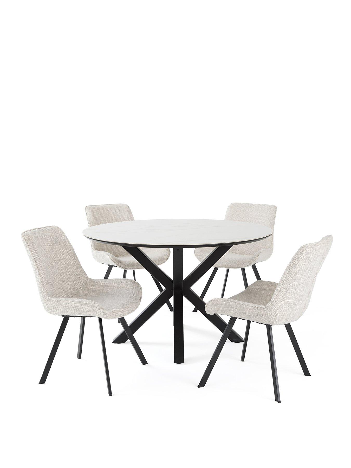 very-home-arabella-120-cm-circular-ceramic-top-diningnbsptable-nbsp4-arabella-chairs-blackwhitegrey-fscreg-certifiedback