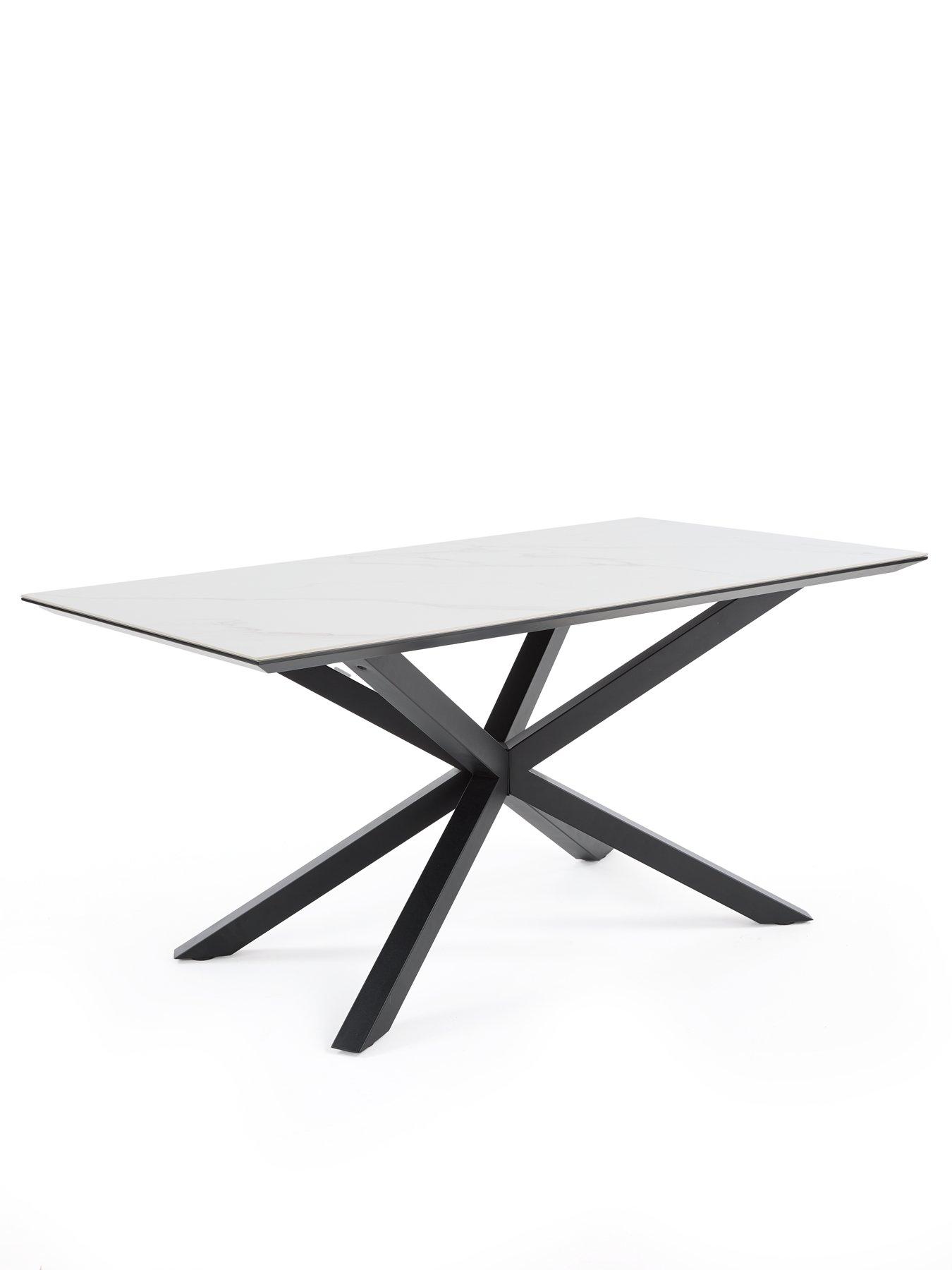 very-home-arabella-160-cm-rectangle-ceramic-top-diningnbsptable-6-arabella-chairs-blackwhitegrey-fscreg-certifiedoutfit