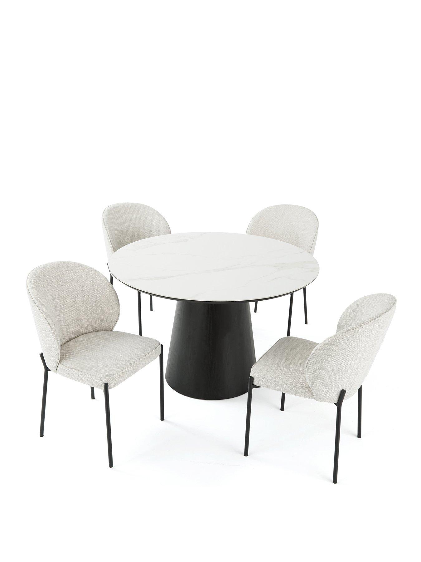 very-home-nordic-120-cm-roundnbspceramic-top-diningnbsptable-4nbspfabricnbspchairs-whiteblackgreynbsp--fscreg-certifiedback