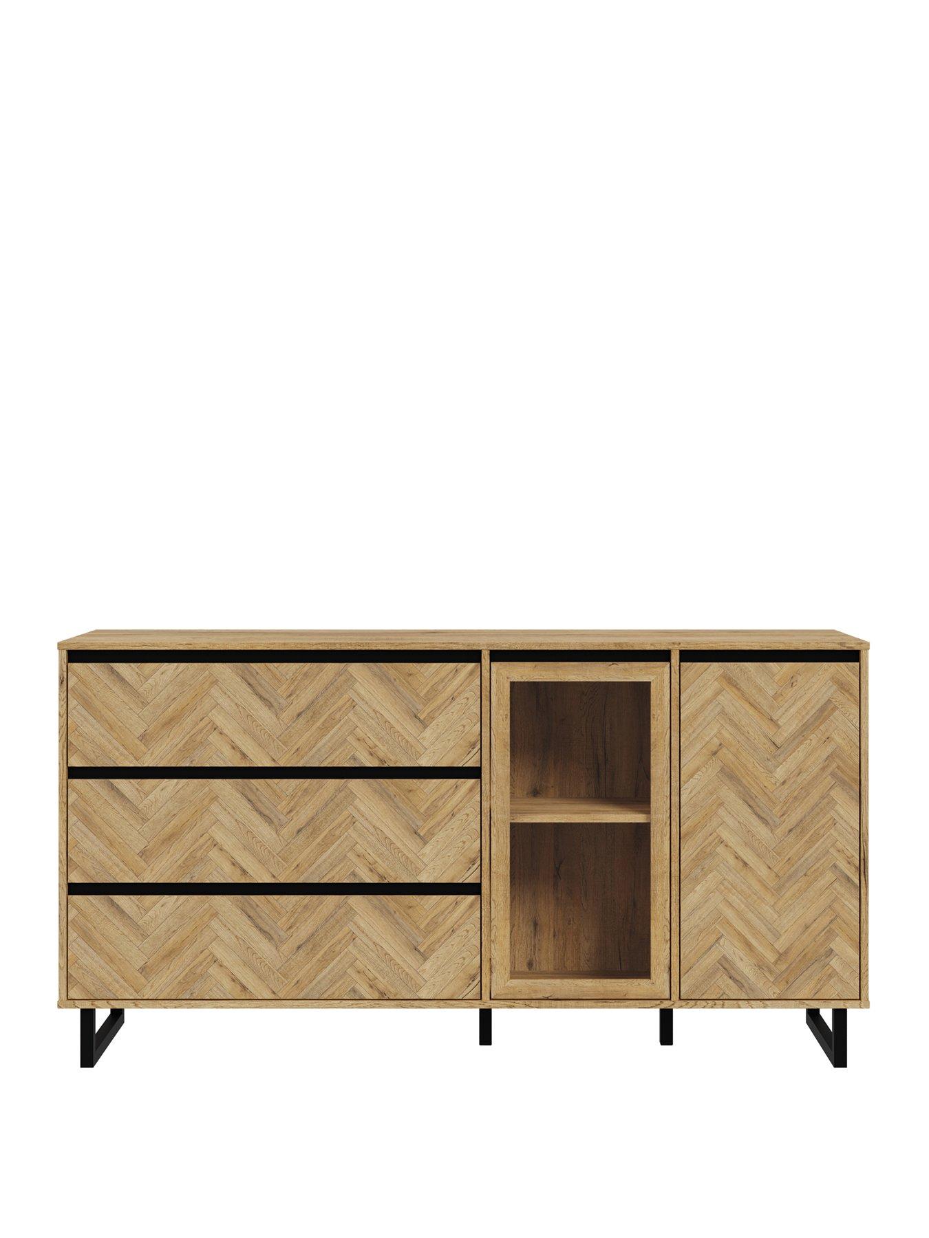 Image 2 of 7 of Very Home Nikomedes 2 Door, 3 Door&nbsp;Sideboard - Dark Oak