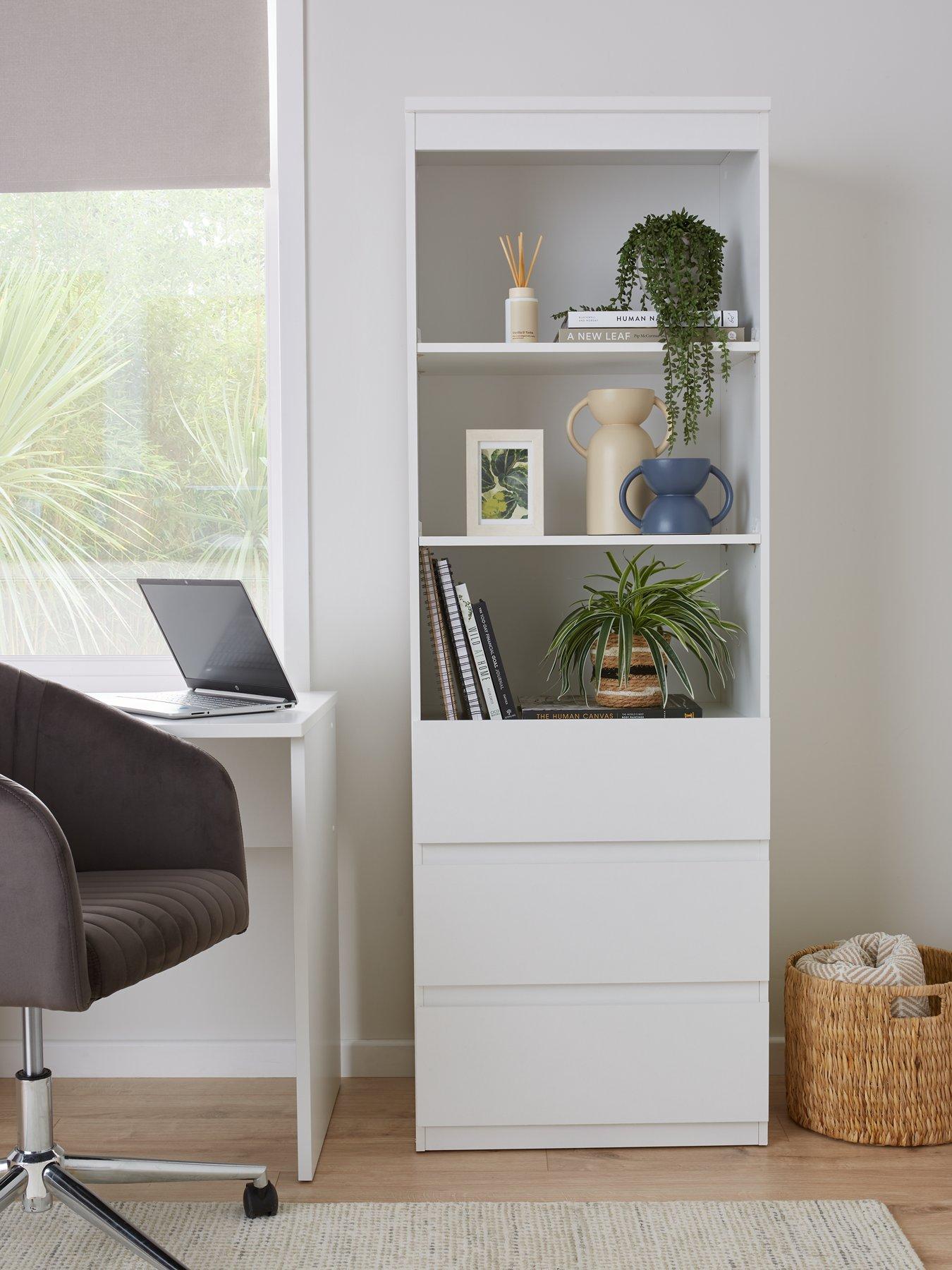 Image 1 of 6 of The Very Collection Lisson 3 Drawer Shelf Unit - White&nbsp;- FSC&reg; Certified