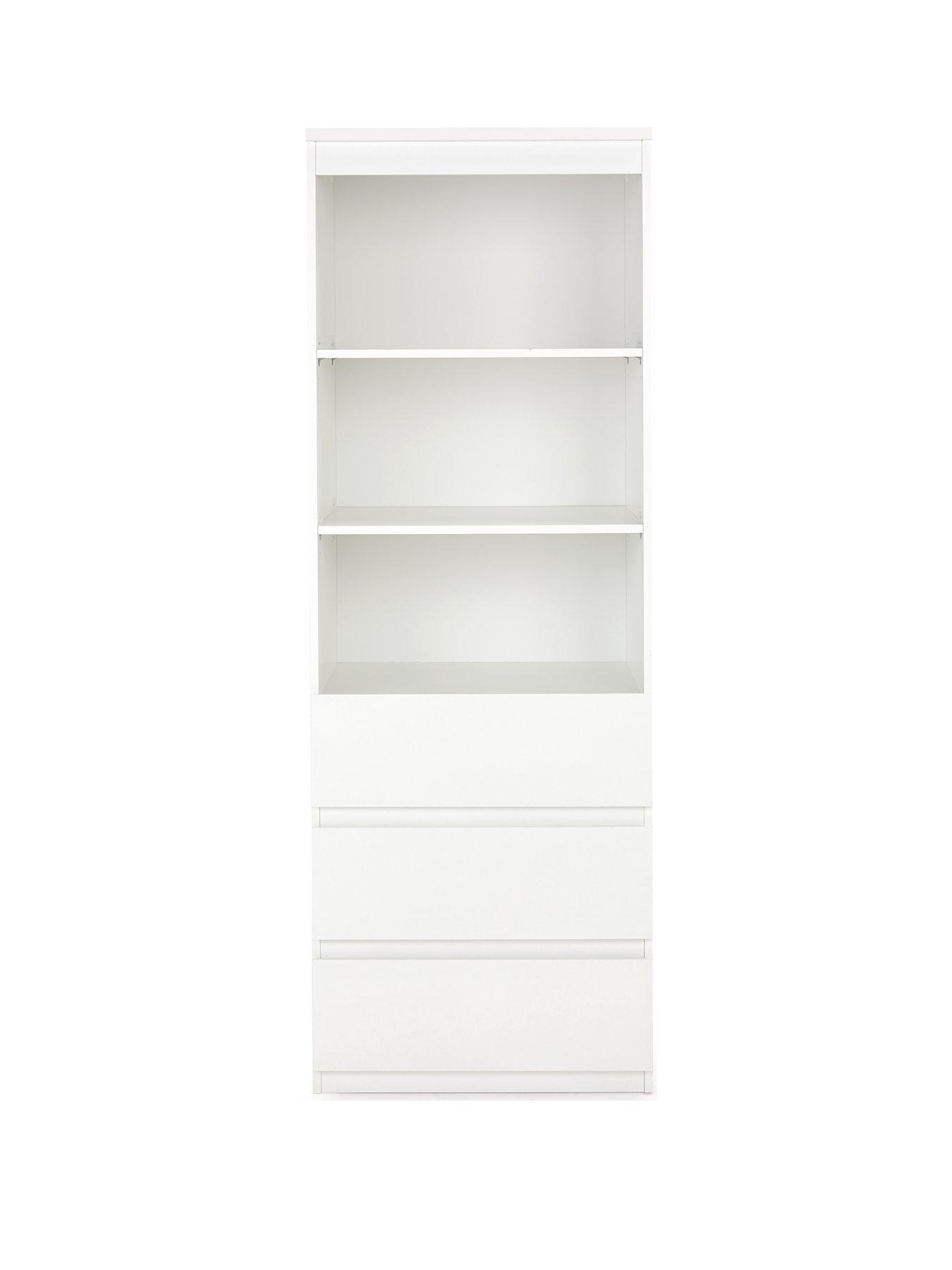 very-home-lisson-3-drawer-shelf-unit-whitenbsp--fsc-certifiedstillFront