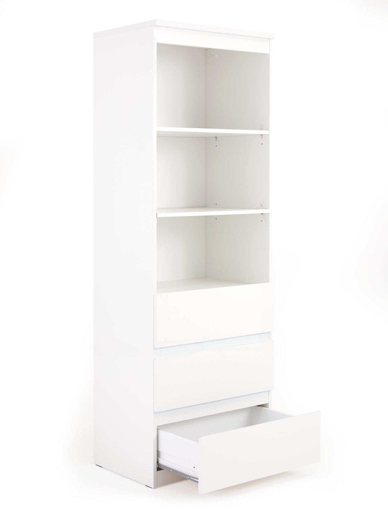 very-home-layton-glossnbsp3-drawer-shelf-unit-with-drawers-white-fscreg-certifiedoutfit