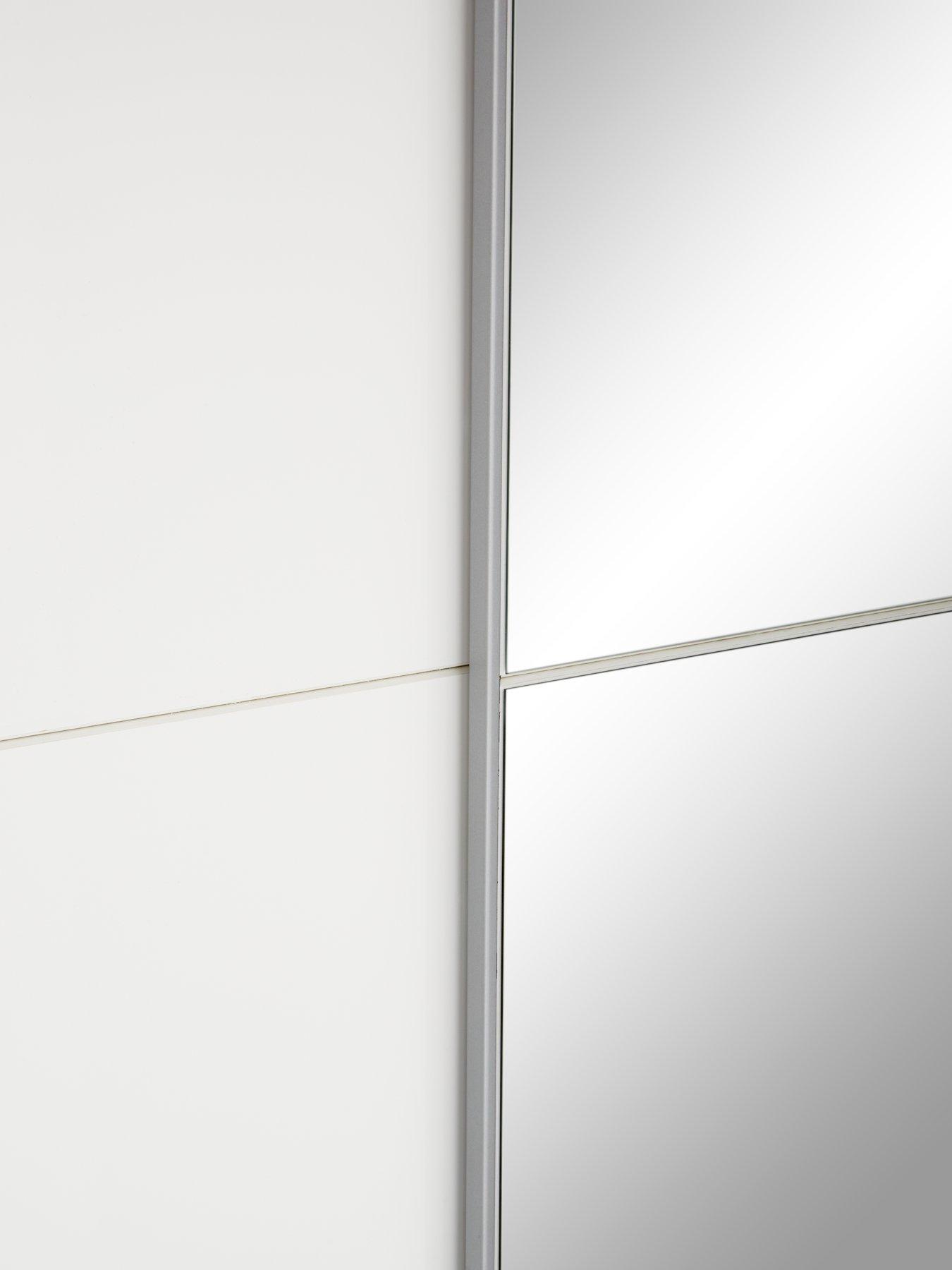 Image 5 of 6 of Very Home Nico 150&nbsp;cm Sliding Gloss Mirrored Wardrobe - White