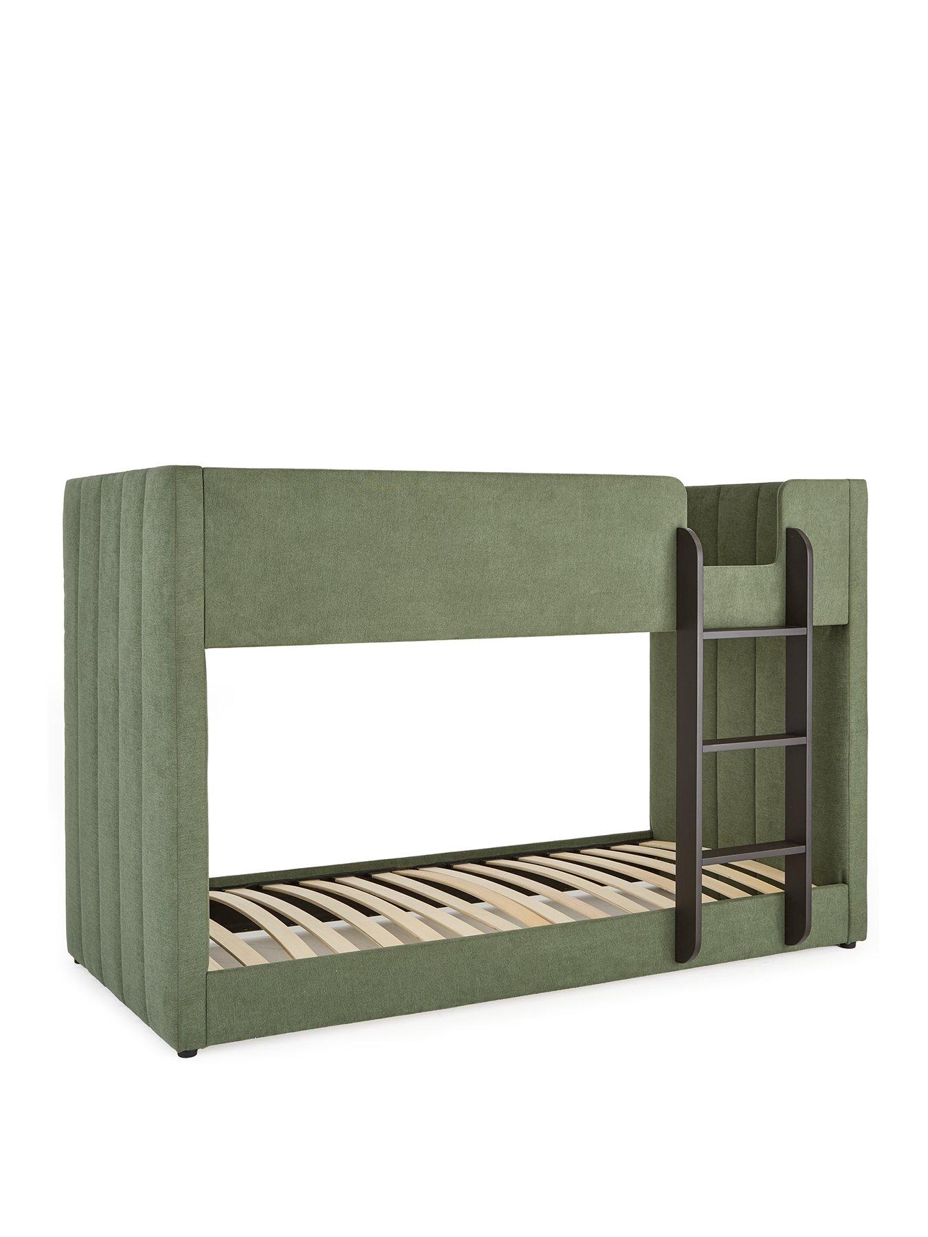Image 3 of 7 of Very Home Panelled Bunk Bed with Mattress Options (Buy &amp; SAVE!) - Winter Moss