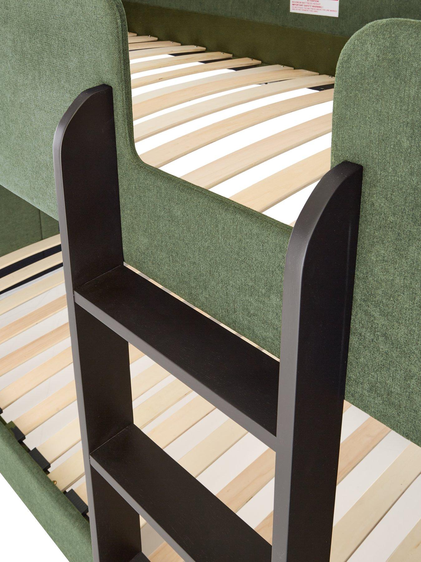 Image 6 of 7 of Very Home Panelled Bunk Bed with Mattress Options (Buy &amp; SAVE!) - Winter Moss