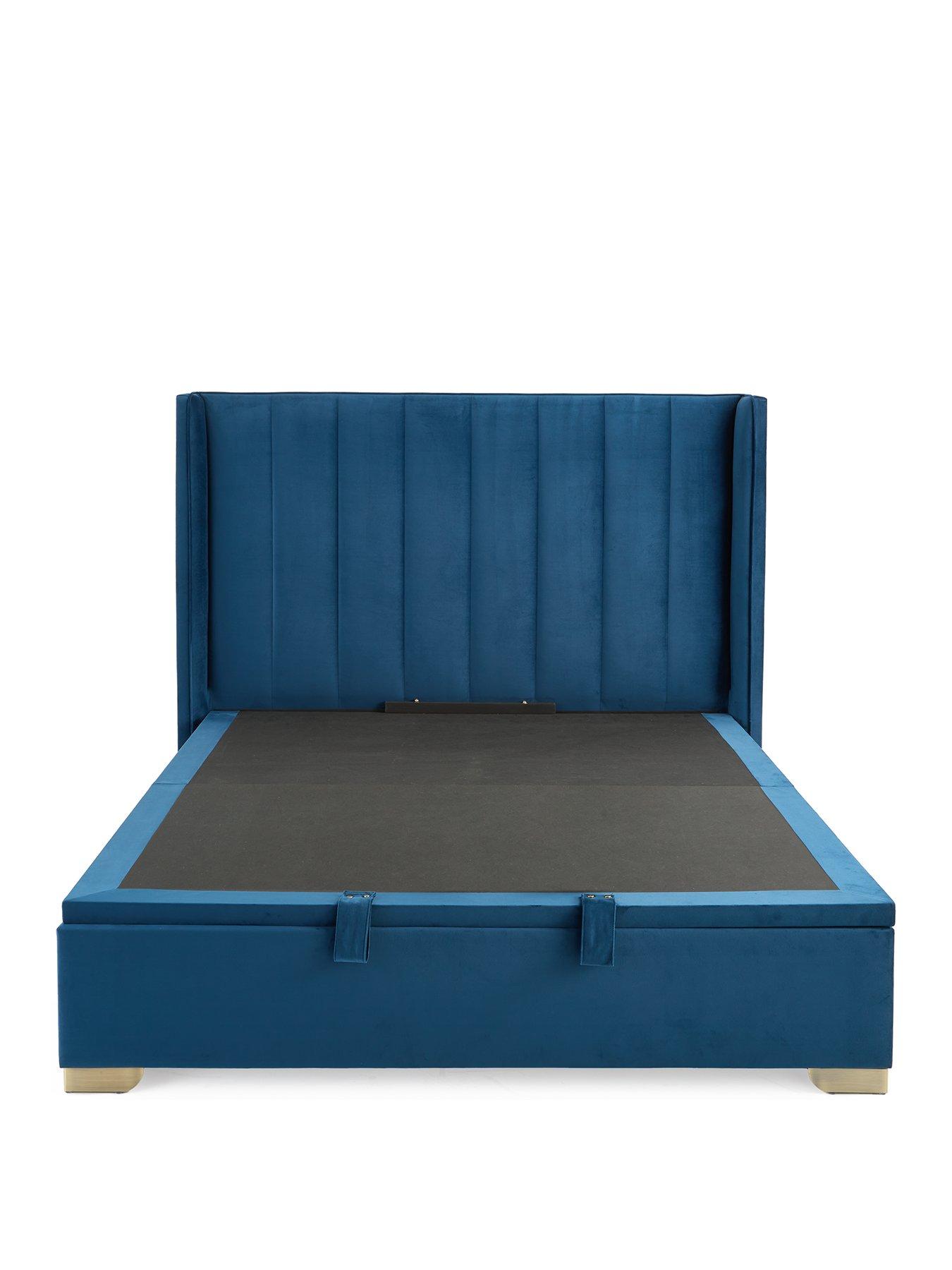 very-home-new-dakota-velvet-lift-up-storage-bed-frame-with-mattress-options-buy-amp-save-bluestillFront